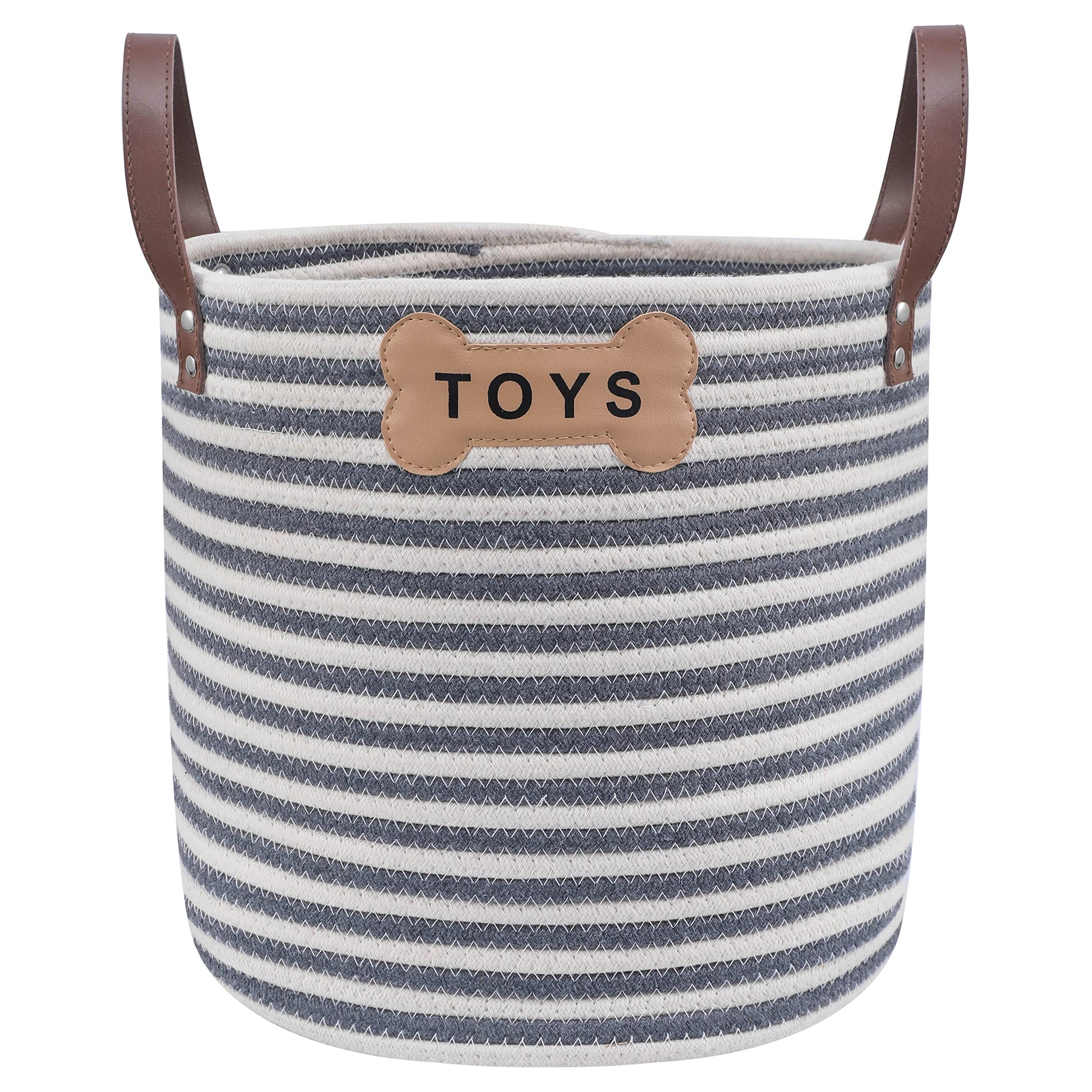 Almacenamiento de Juguetes Park Life Designs Rayas Blanca Gris para Mascotas