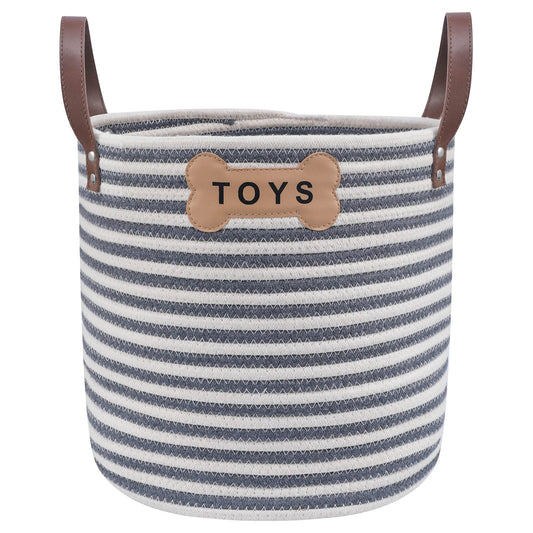 Almacenamiento de Juguetes Park Life Designs Rayas Blanca Gris para Mascotas