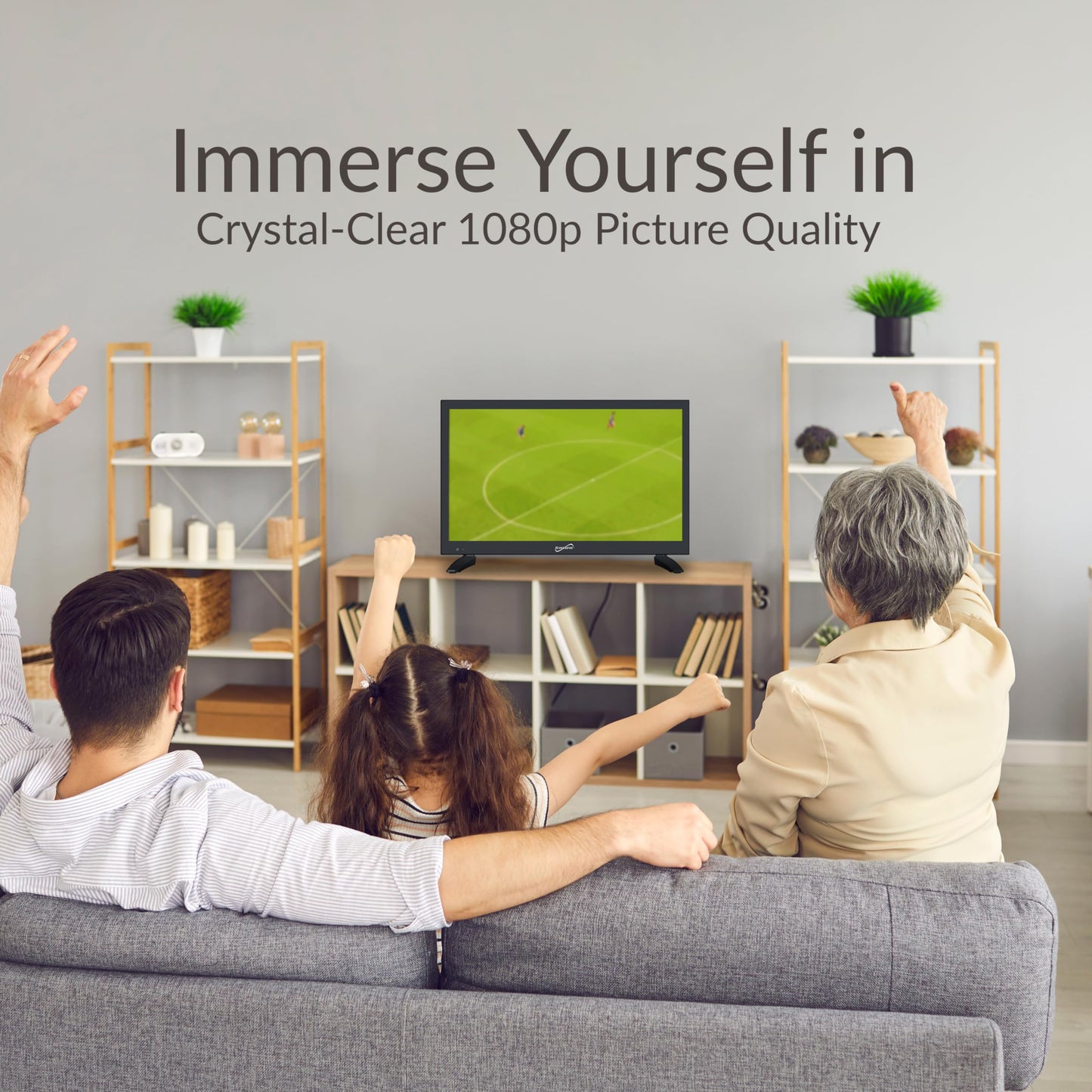 Televisor LED Supersonic 18.5 Pulgadas VIDAA Negro Inteligente WiFi 1080p HDMI ARC USB Integrado