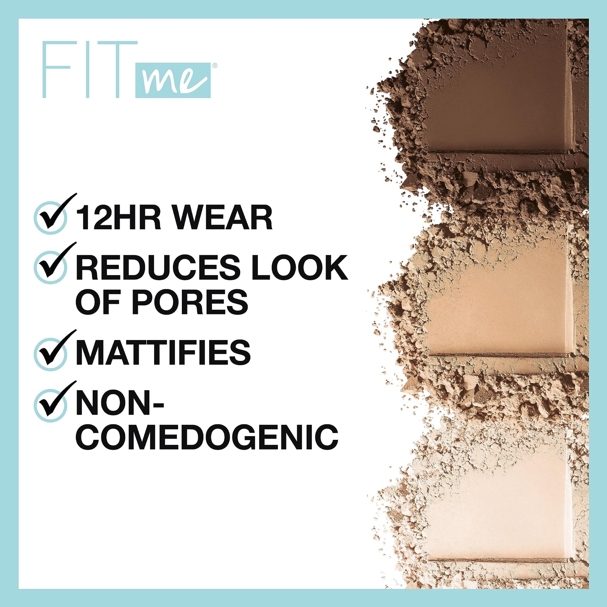 Maybelline New York Fit Me Mate + maquillaje en polvo sin poros, Beige Natural, 1 pieza