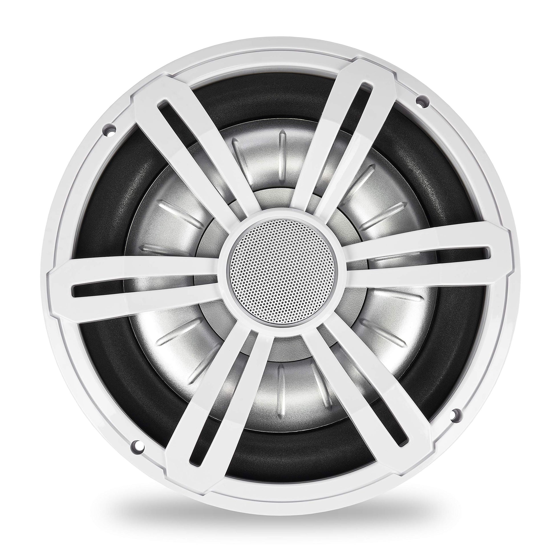 BELVA BMSS10RW 800W Peak (400W RMS) Subwoofer marino poco profundo de 10 pulgadas con iluminación LED multicolor para barcos/ATV/UTV/SxS/Powersport