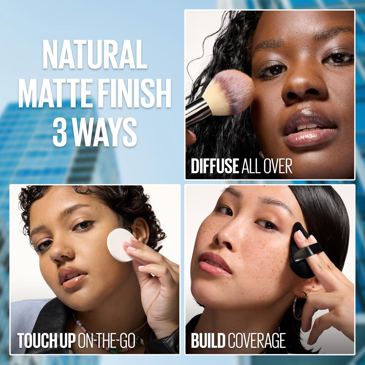 Maybelline New York Fit Me Mate + maquillaje en polvo sin poros, Buff Beige, 1 pieza