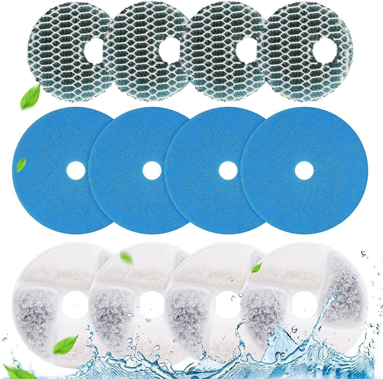 Filtros de Fuente de Agua para Gatos TBC PET Filtación Triple Ciclo Repuesto 86 oz 2.6 L