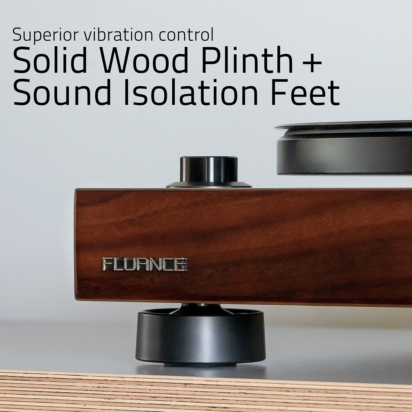 Fluance RT81 Elite High Fidelity Vinyl Turntable Record Player with Audio Technica AT95E Cartridge, Belt Drive, Built-in Preamp, Adjustable Counterweight, Solid Wood Plinth - Walnut