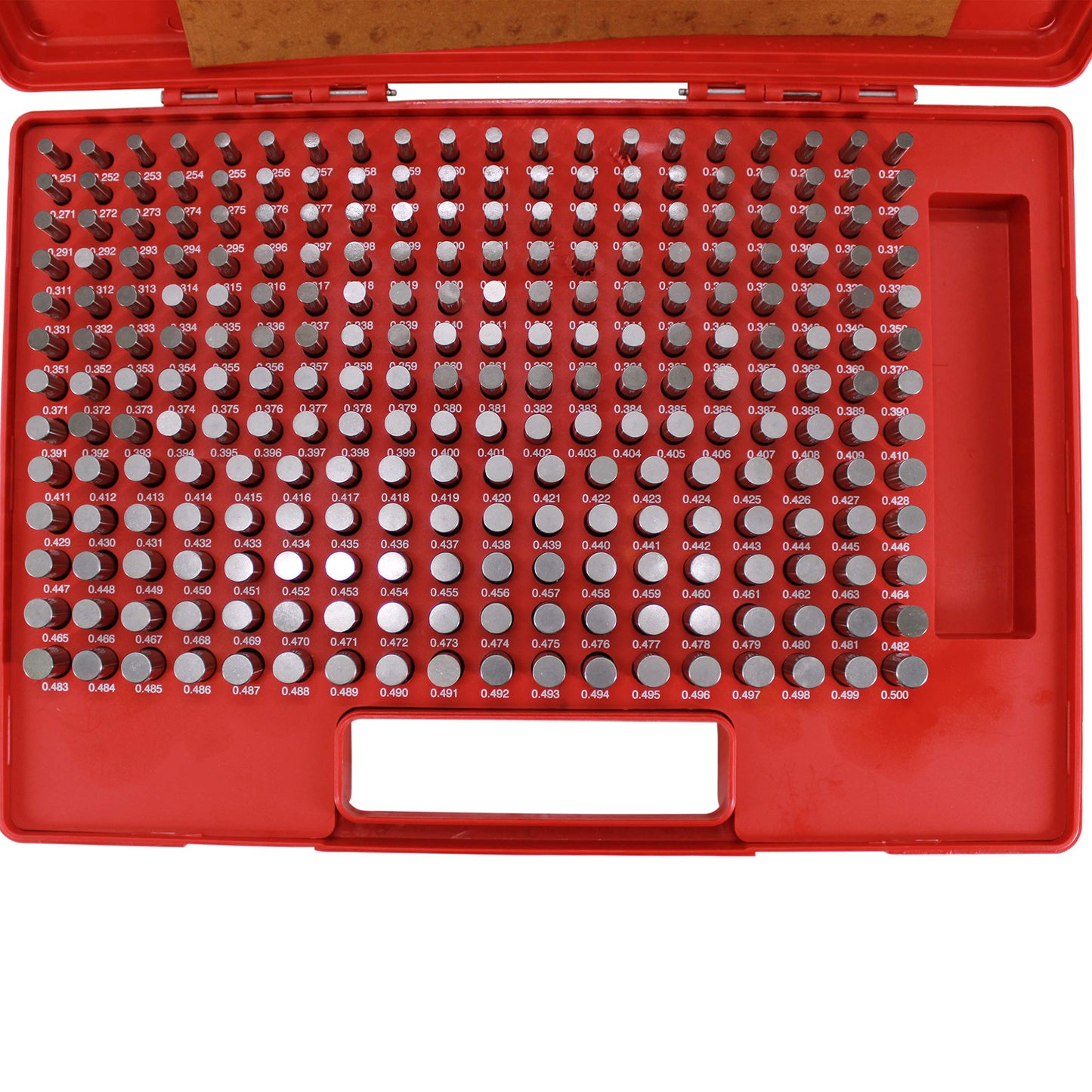 HFS (R) 250 Piezas Clase ZZ Juego de Calibres de Pasador de Acero Más (0.251-0.500 "M2)