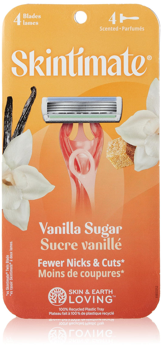 Rastrillo Descartable Skintimate Vainilla Oscura que Exfolia para Mujer