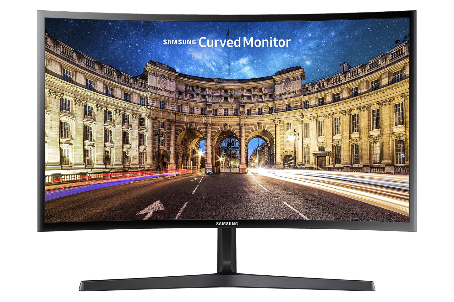 Monitor de Computadora SAMSUNG 27 Pulgadas Curvado Negro Ultra Delgado FHD 1080p AMD FreeSync Respuesta 4 ms HDMI DisplayPort Compatible con VESA Amplio Ángulo de Visión