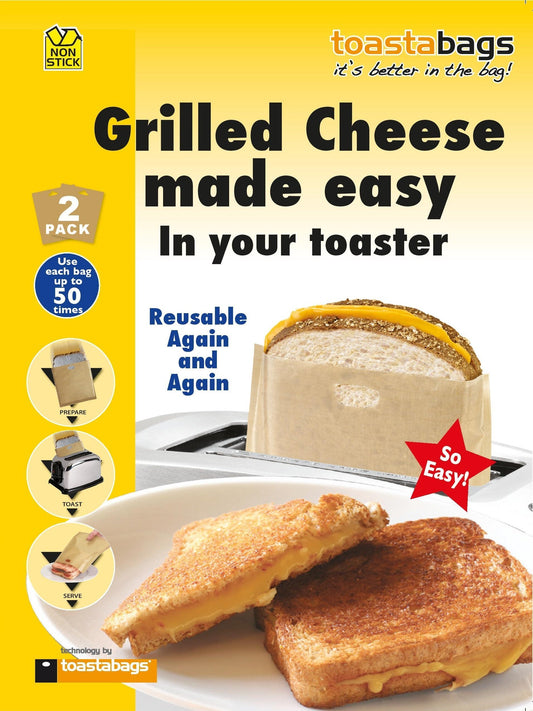 2 x toastabags - queso a la parrilla hecho fácil en tu tostadora. Hasta 100 veces