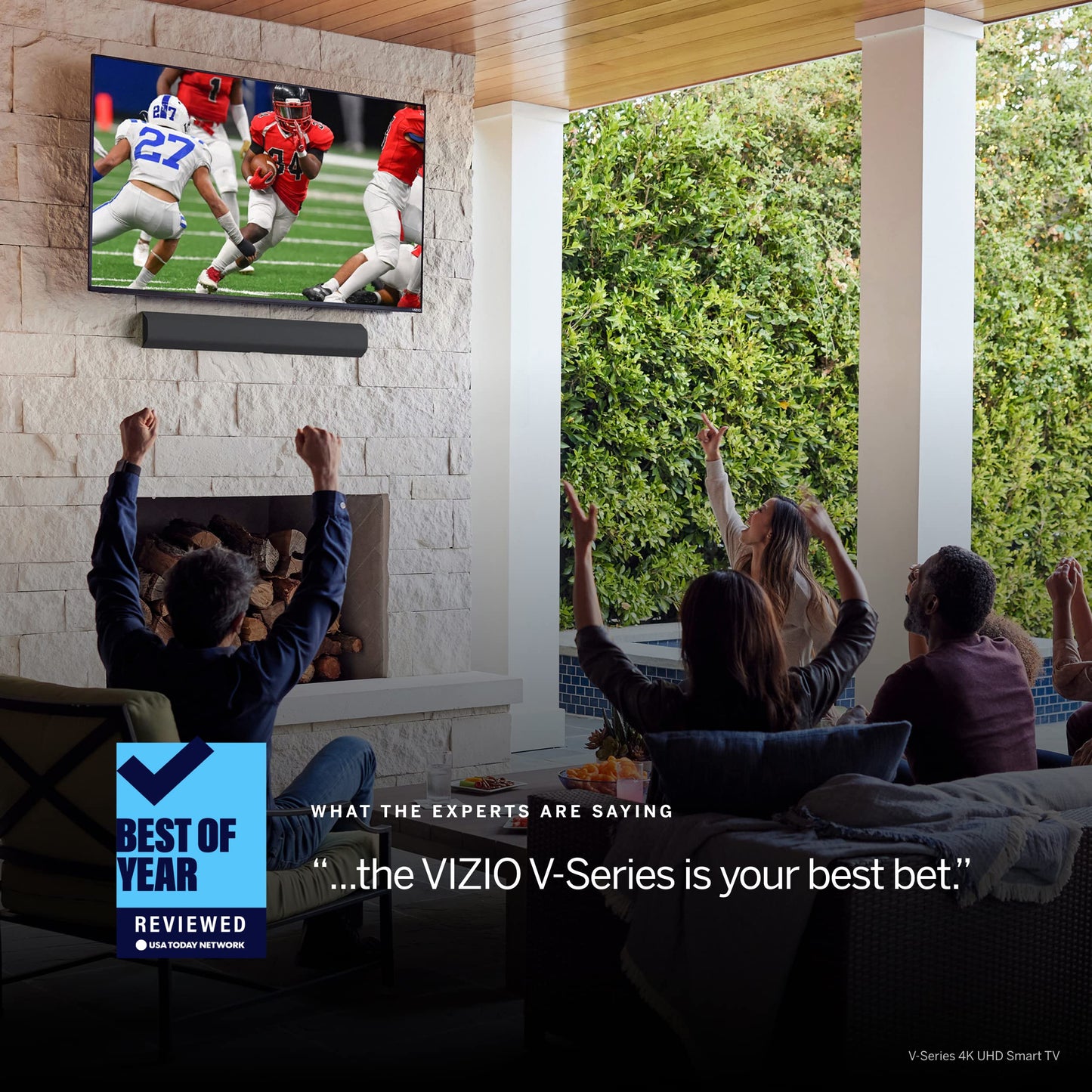 Televisor LED UHD 4K HDR V-Series VIZIO 43 Pulgadas Negro con Apple AirPlay y Chromecast Integrado para Una Experiencia de Juego en Baja Latencia