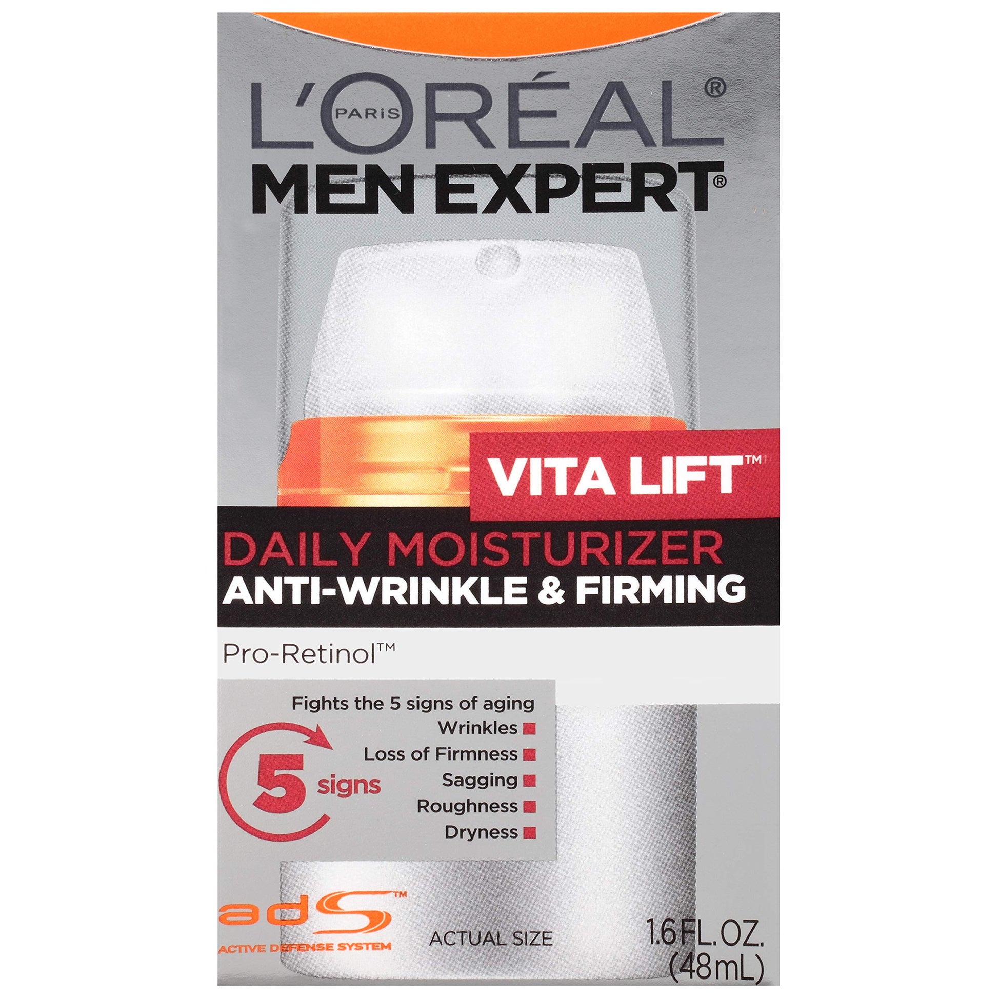 L'Oreal Paris Men's Expert Vita Lift Anti-Wrinkle and Firming Moisturizer, 1.6-Fluid Ounce