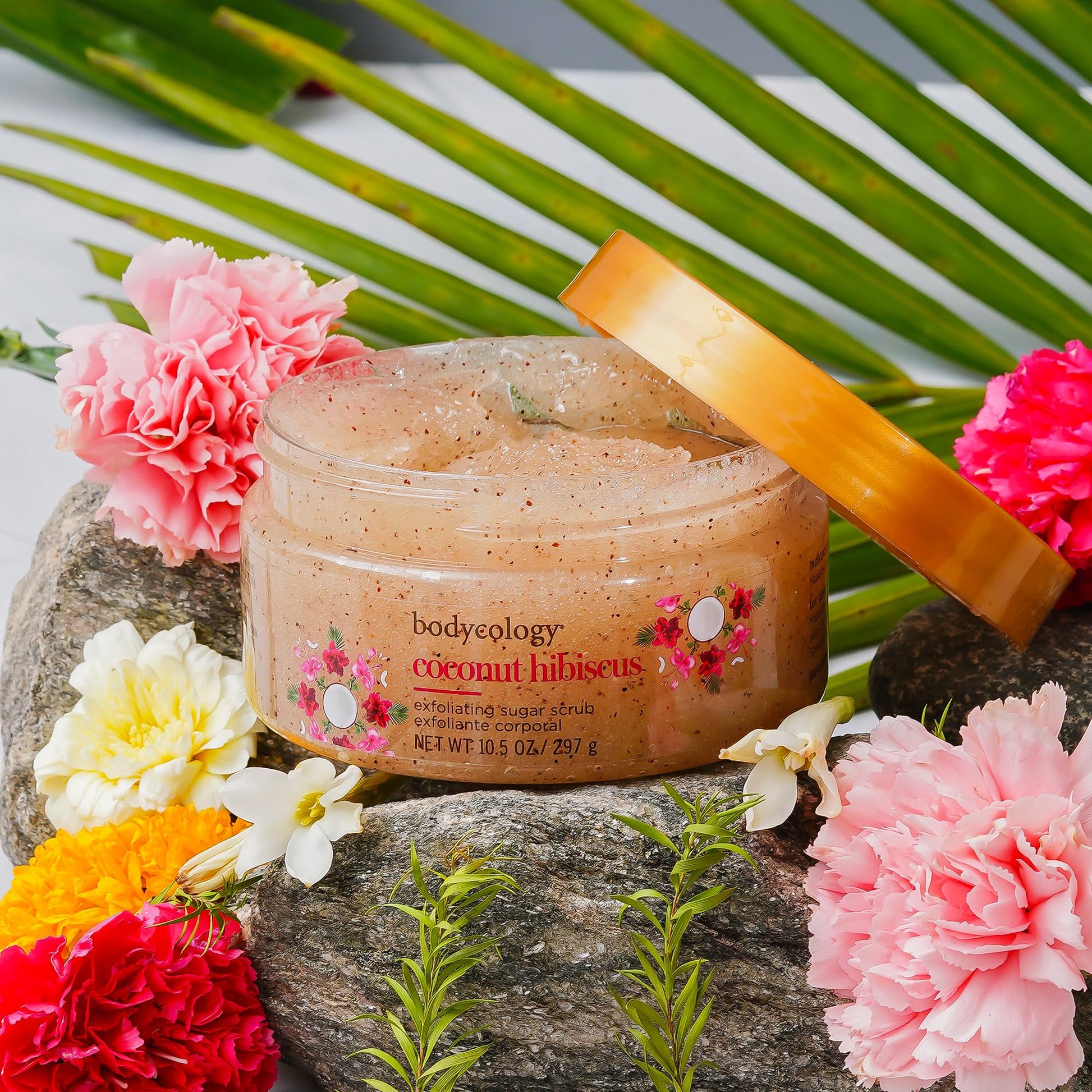 Coconut Hibiscus Exfoliating Sugar Scrub by Bodycology for Women - 10.5 oz Scrub