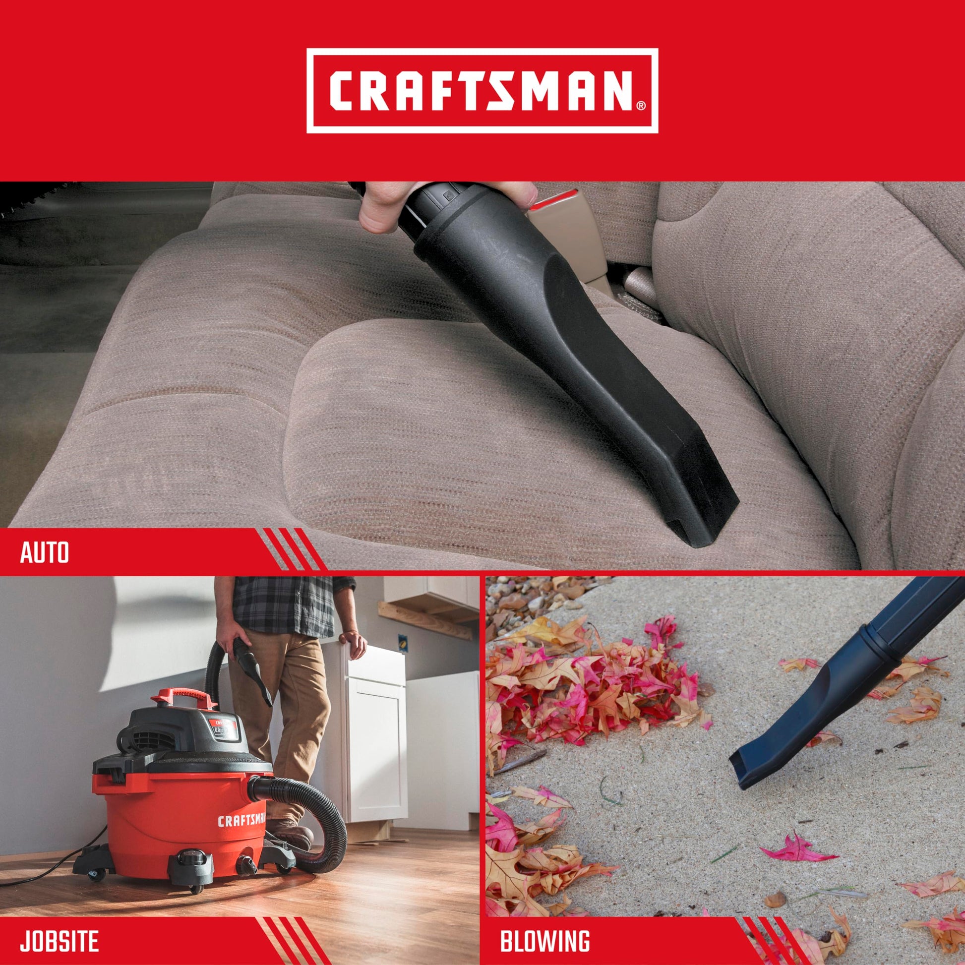 Craftsman CMXZVBE38620 2-1/2 Pulgadas. Boquilla de Coche para aspiradora húmeda/Seca