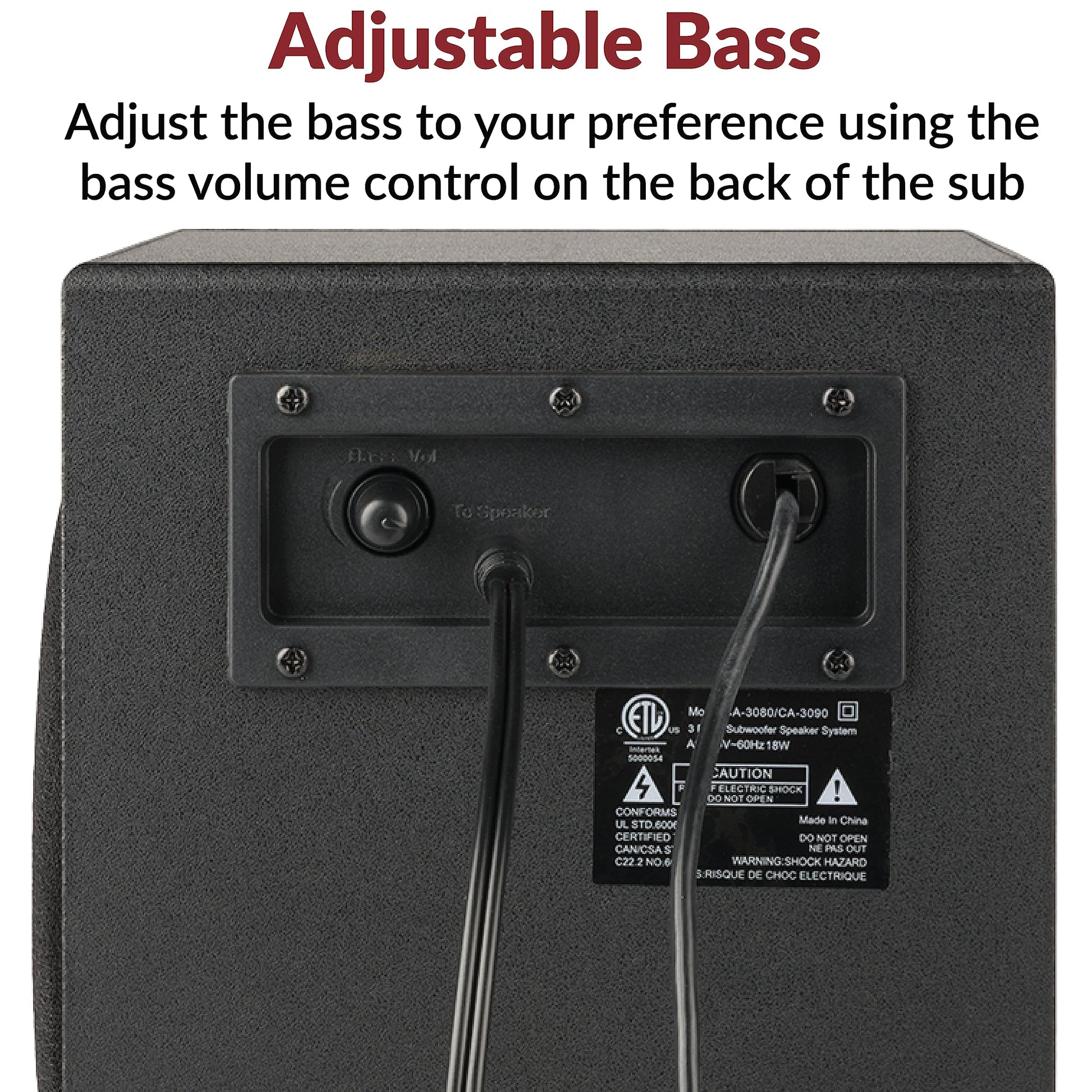 Cyber Acoustics 2.1 Computer Speakers (CA-3090)