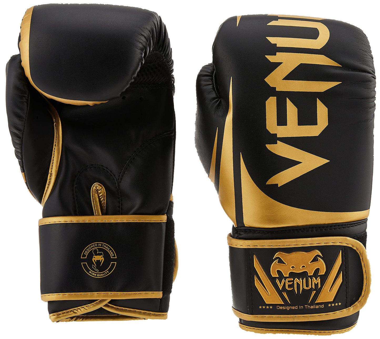Guantes de Boxeo Venum Negro Dorado 10 oz Challenger 2.0