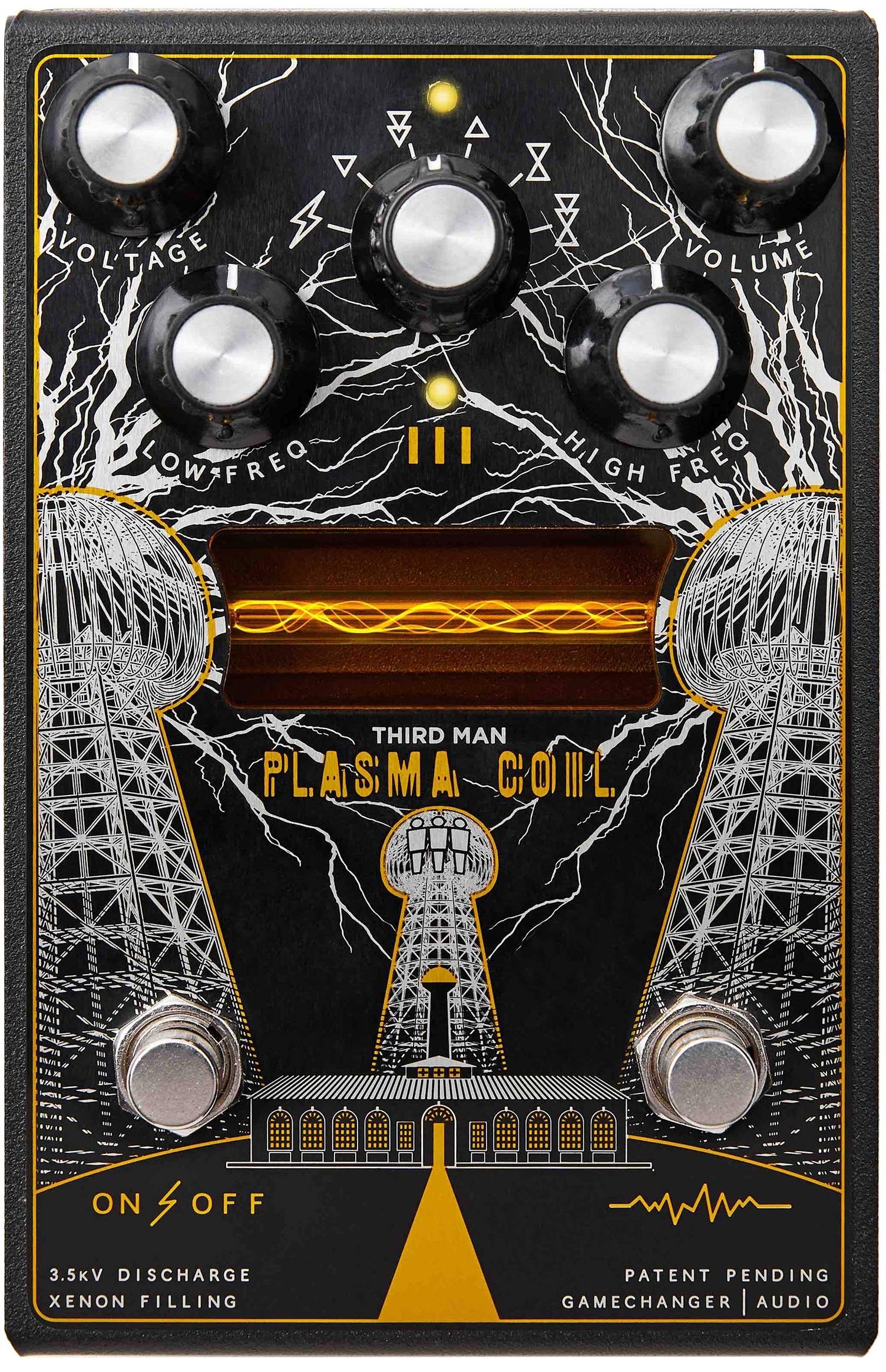 Gamechanger Audio Third Man Records Plasma Coil Pedal de efecto distorsión de alto voltaje