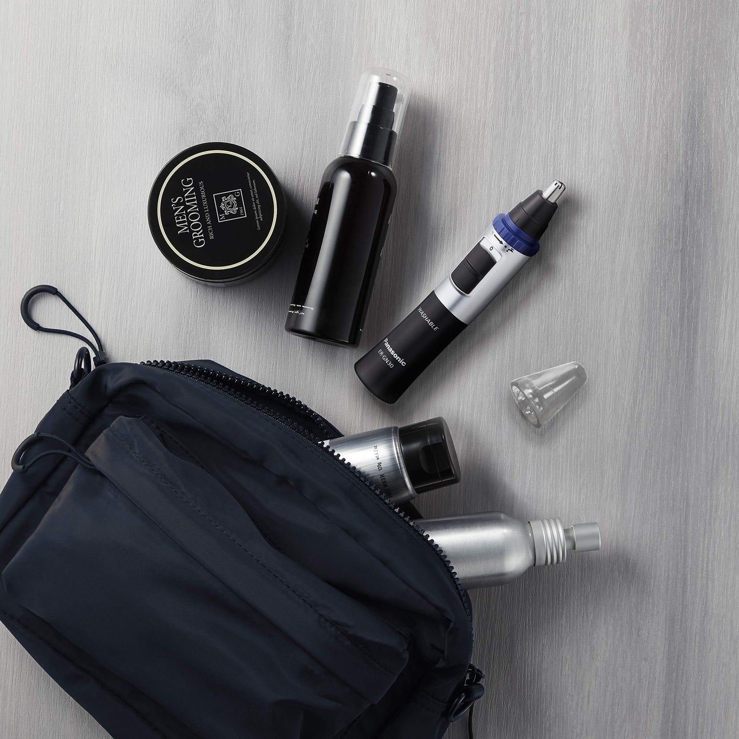 2 pack Panasonic ER-GN30-K Nose, Ear n Facial Hair Trimmer Wet/Dry with Vortex Cleaning System, Black