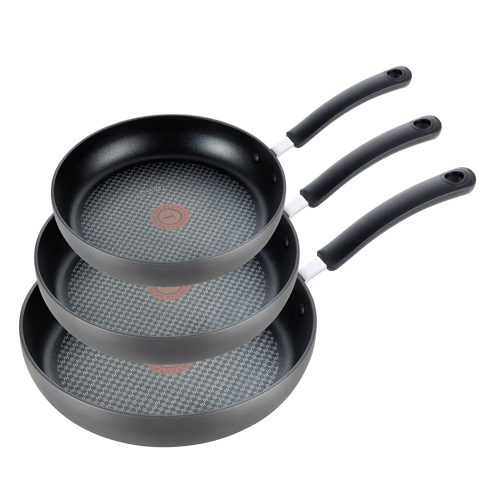 T-fal Ultimate Juego de utensilios de cocina antiadherentes anodizados duros de 8 pulgadas, 10.25 pulgadas y 12 pulgadas