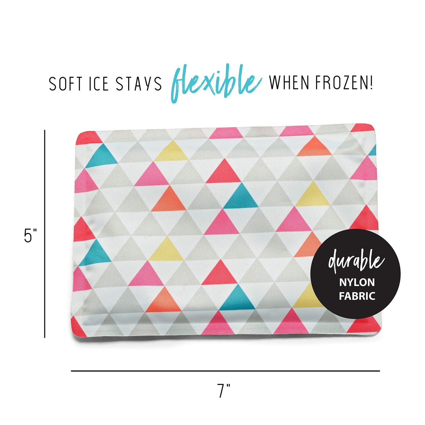 Cool Coolers by Fit + Fresh, reutilizables paquetes de hielo suaves para bolsas de bebé, bolsa de hielo flexible y esenciales de lactancia materna, perfecto para almacenamiento de leche materna, 2 unidades, multicolor