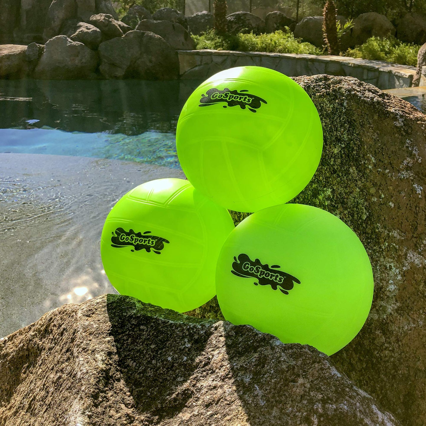 GoSports - Paquete de 3 Unidades de Voleibol acuático Ideal para Piscinas o Juegos de Voleibol de césped