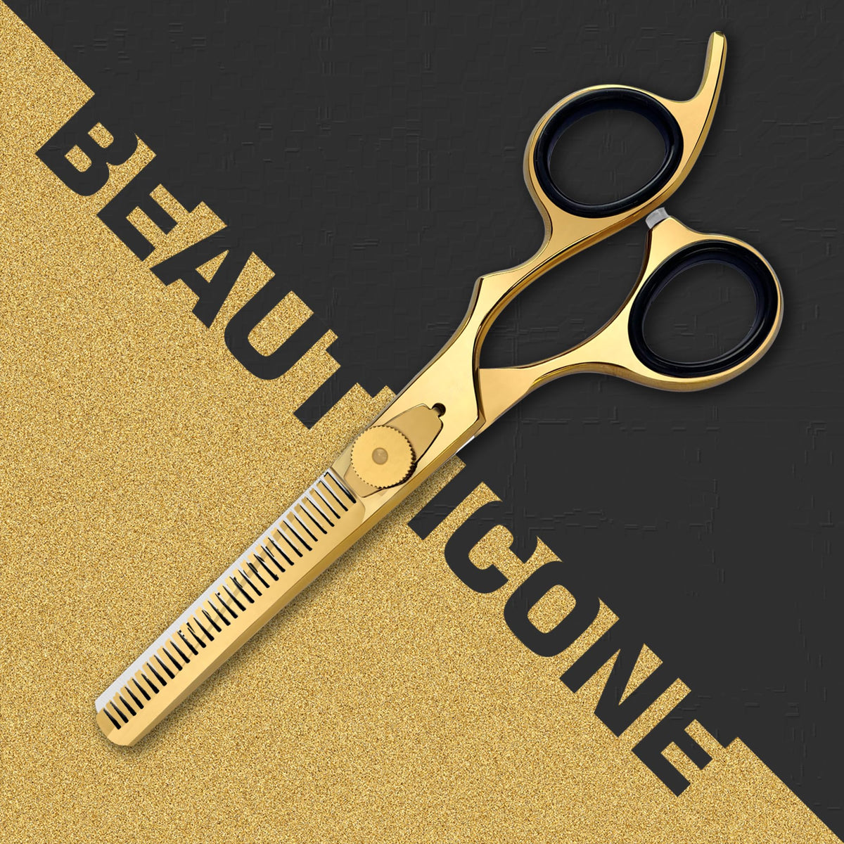 Juego de tijeras para cortar y adelgazar el cabello, tijeras de barbero profesionales de 6.5 pulgadas para corte de cabello de hombres/mujeres, tijeras de acero inoxidable para afeitar barba y bigote