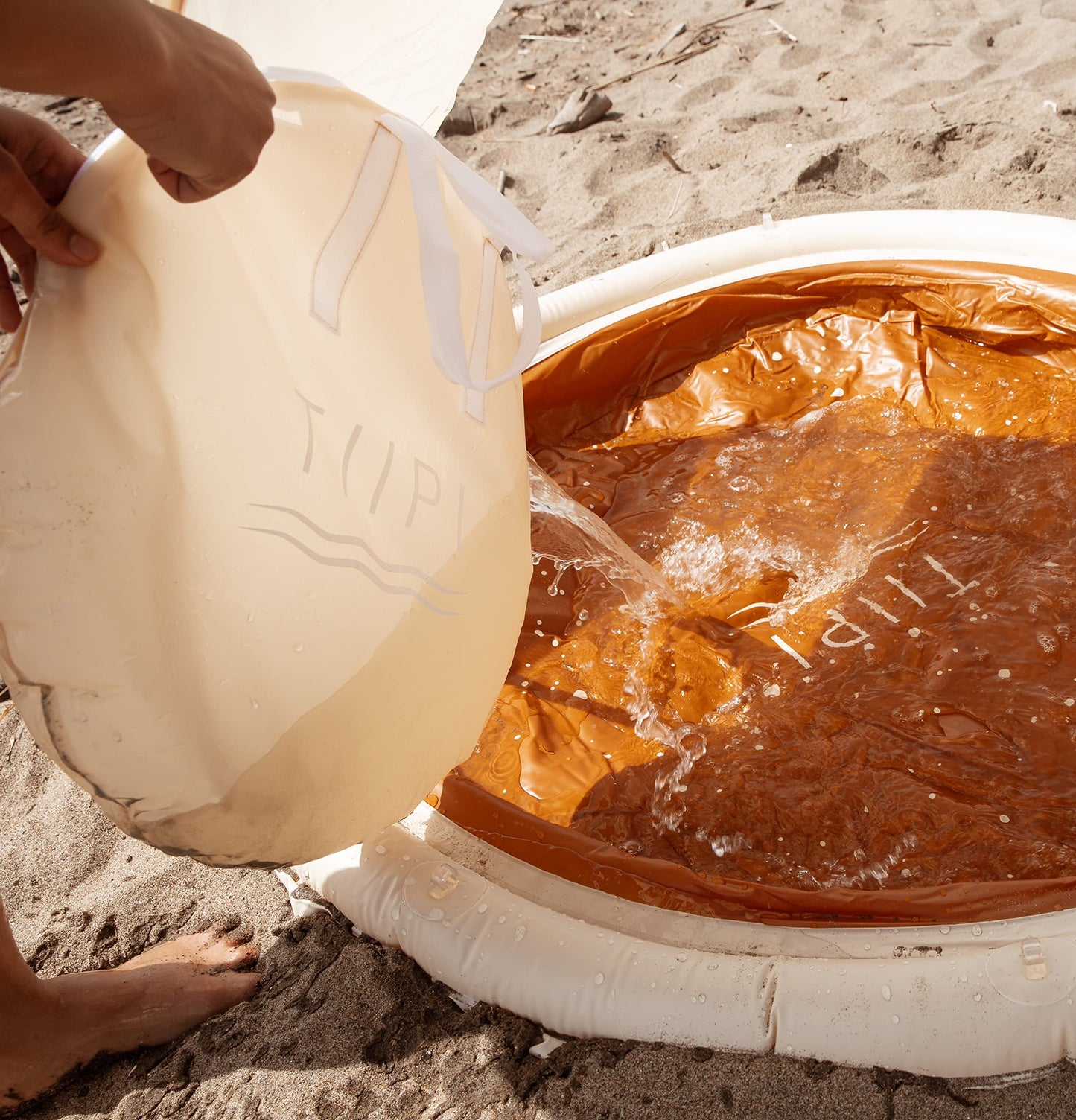 Piscina de Playa Tiipi Azul con Sombra para Niños y Bebés