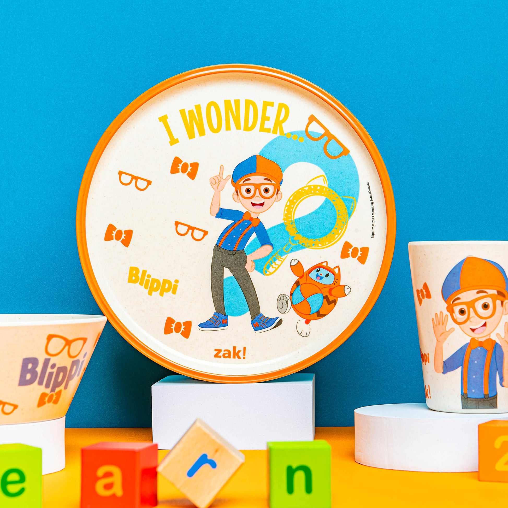 Juego de Vajilla Zak Designs Blippi Bambú Melamina Duradero para Niños