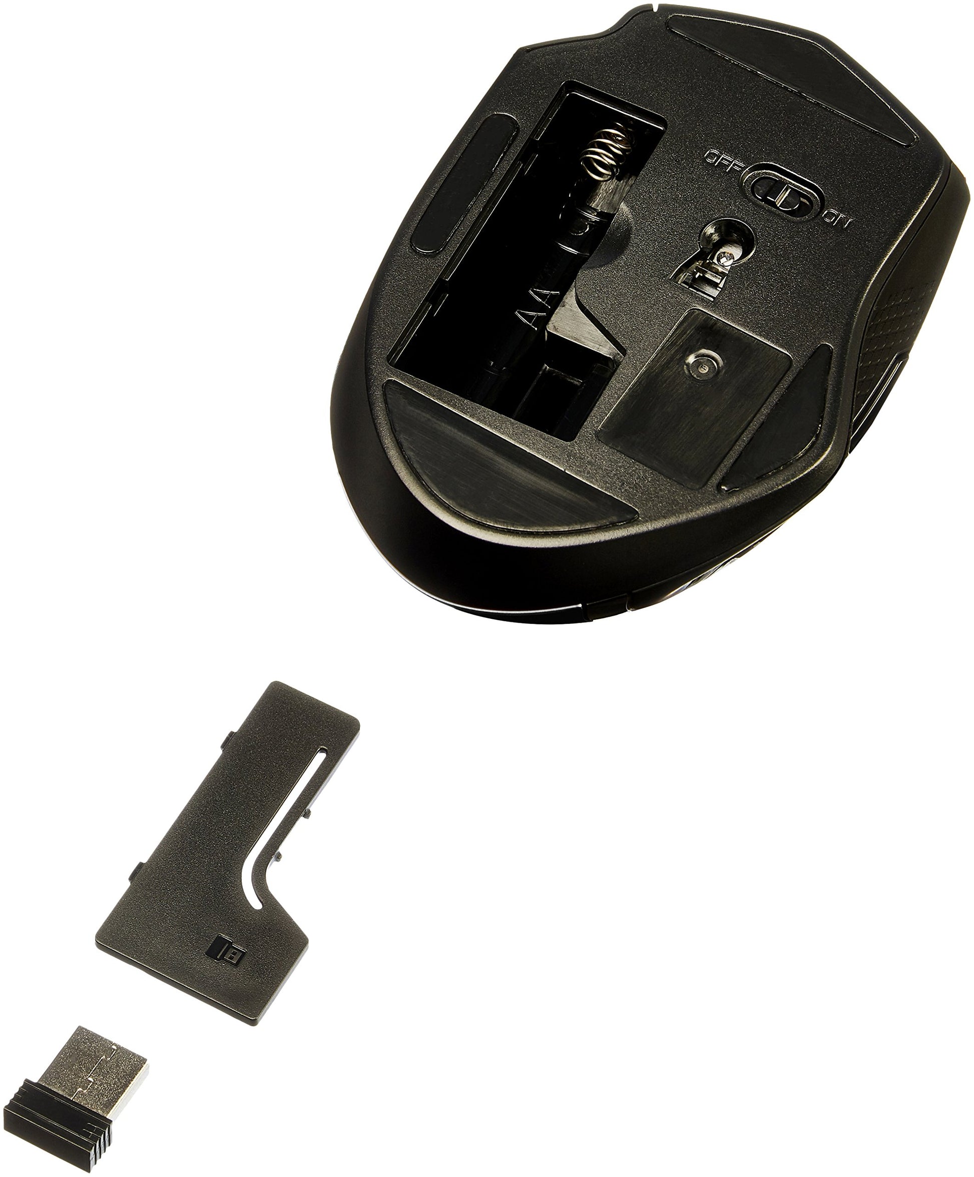 Ratón Ergonómico Inalámbrico Amazon Basics Negro con DPI Ajustable