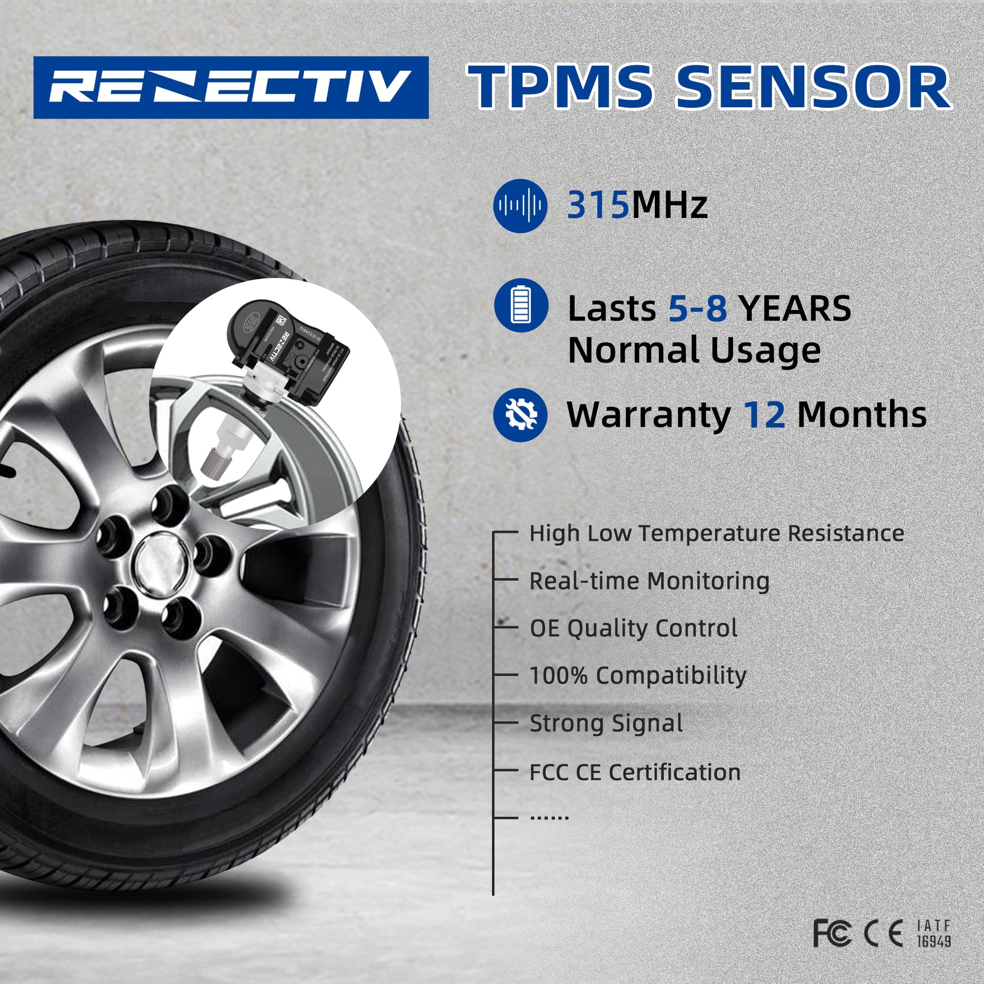 TPMS - Sensor de 4 sensores de presión de neumáticos de 315 MHz, compatibles con Dodge Replace OE#56053030AC 68078861AA 56053036AA 56029479AA 56053030AB 56053036AA 56029465AB 4313057779 L00 5