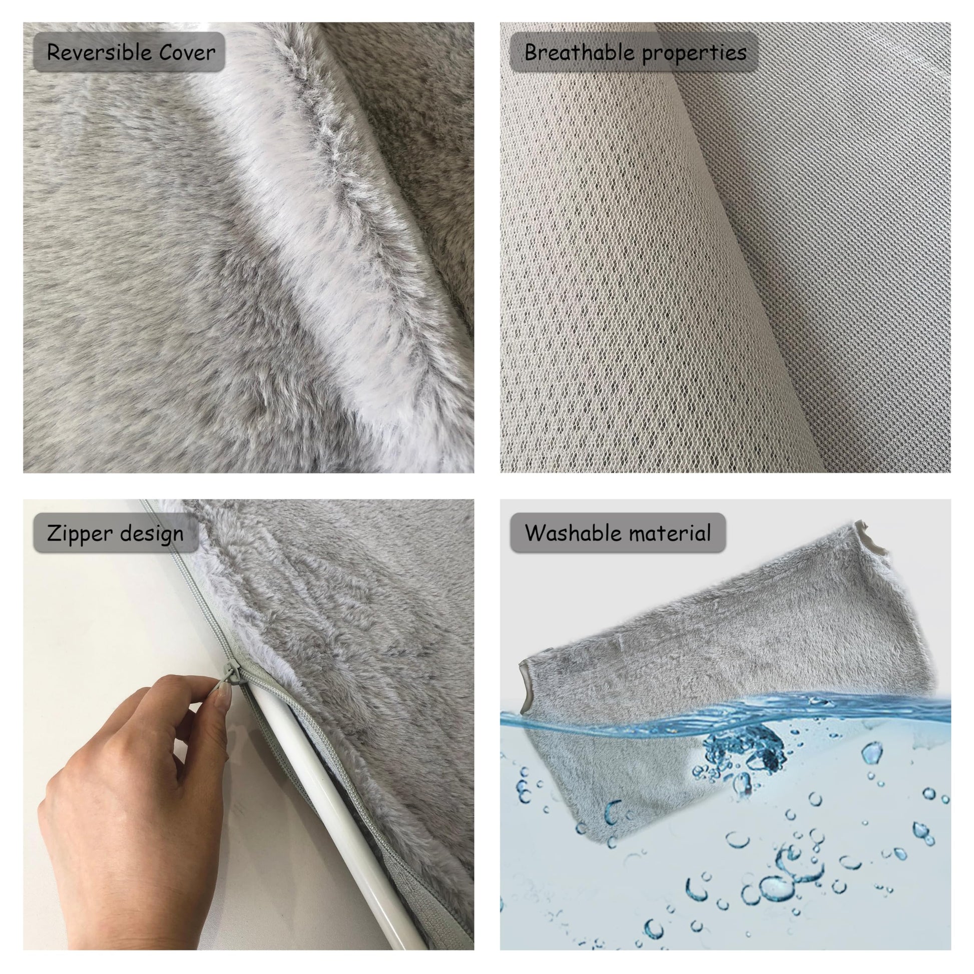 ASBAYSON - Hamaca sin cuerda para ventana para gato, se monta sin herramientas en 2 minutos, con 4 ventosas y marco resistente de setal, camas plegables para gatos de interior (gris)
