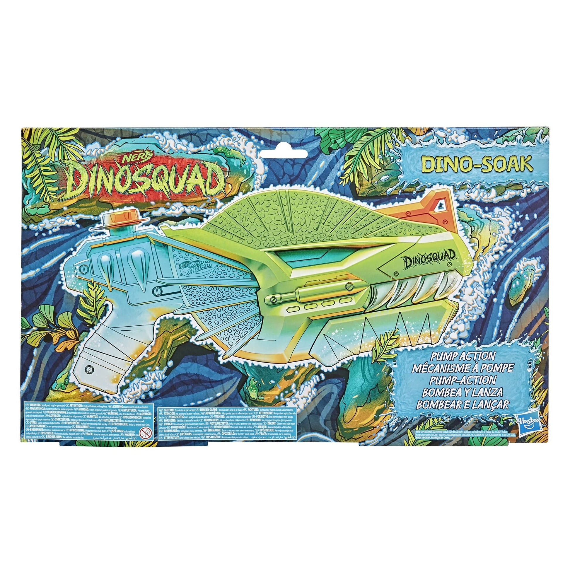 Lanzador de Agua Nerf Super Soaker DinoSquad Dino-Soak para Juegos acuáticos
