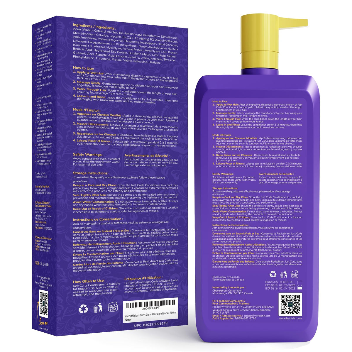 Acondicionador Just Curls con aceite de aguacate Acondicionador nutritivo para cabello rizado Fórmula que realza los rizos Repara el cabello dañado y controla el frizz Vegano y sin parabenos (16,91 fl.oz)