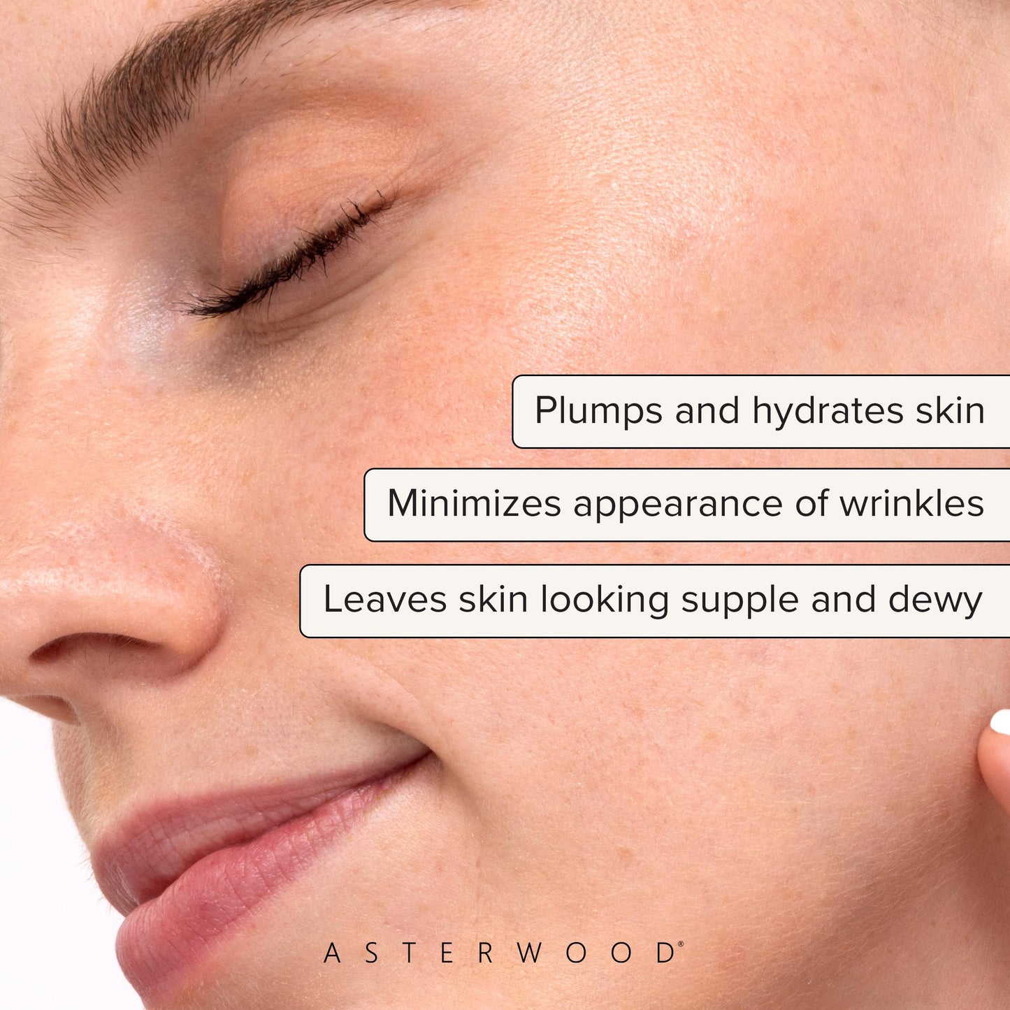 Hyaluronic Acid Serum 4 oz - 100% Pure Organic HA - Anti Aging Anti Wrinkle - Original Face Moisturizer for Dry Skin & Fine Lines - Leaves Skin Full & Plump ASTERWOOD NATURALS Dropper Bottle