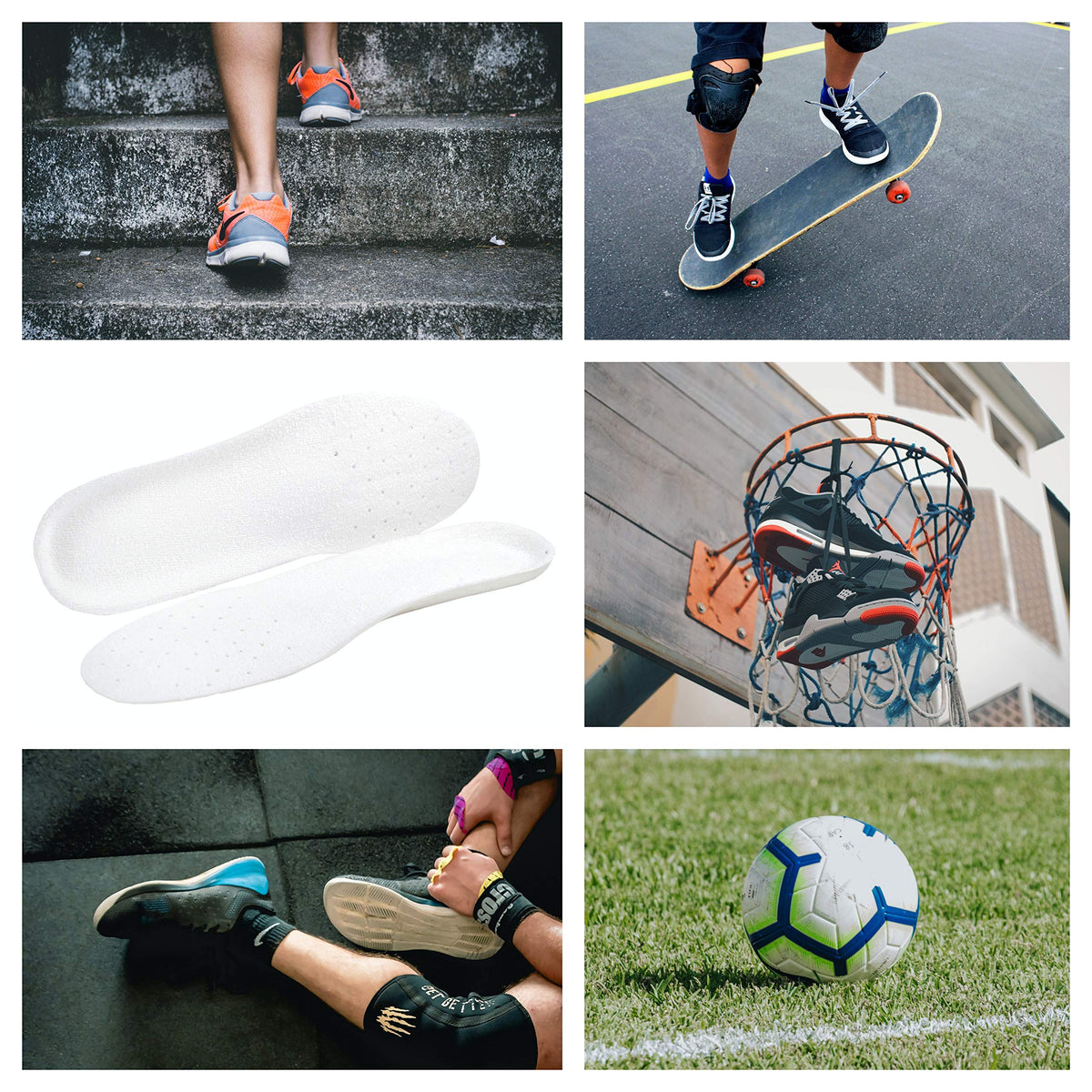 Plantillas Anatómicas Kaps Sport Blanco Absorbentes para Hombre