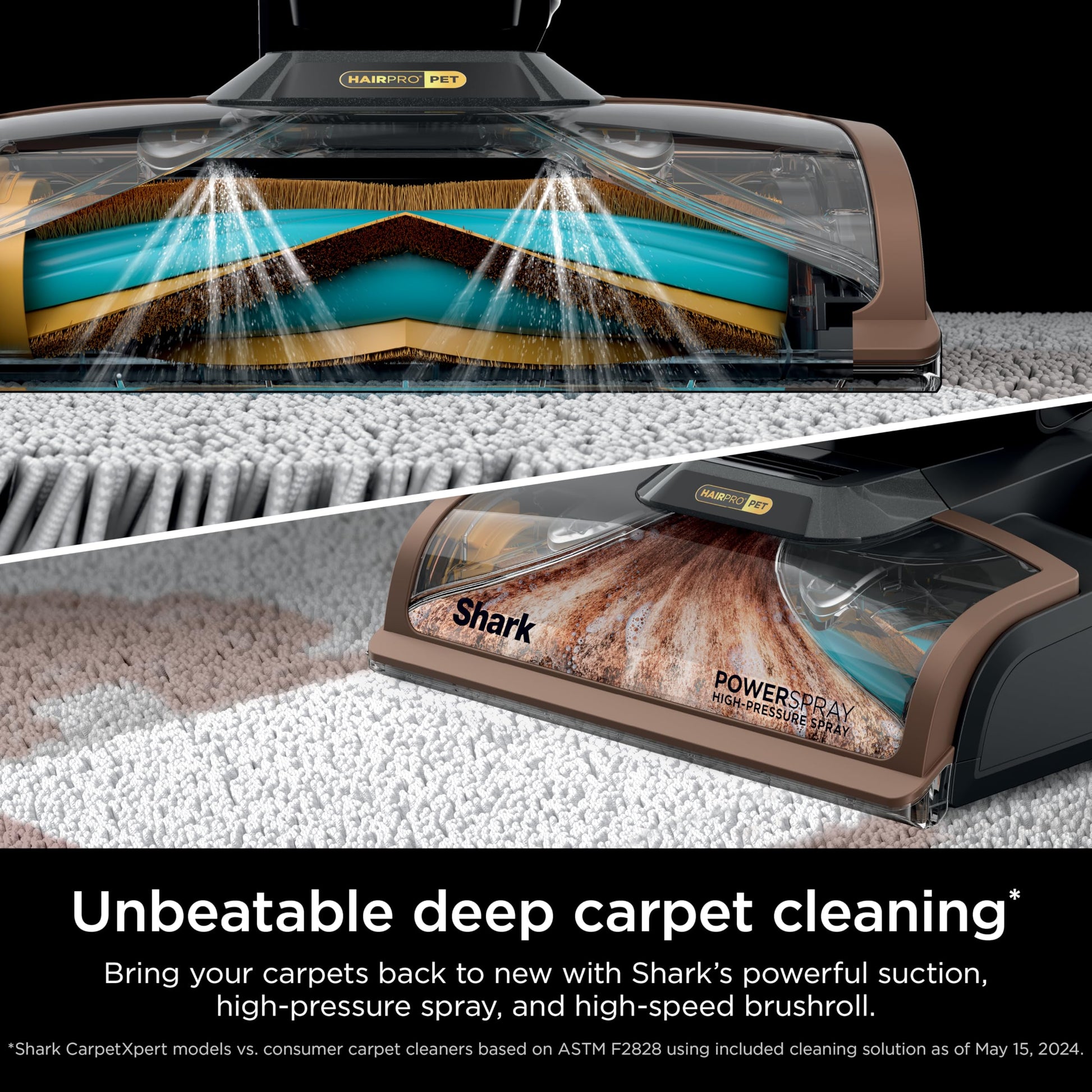 Limpiador de Alfombras Shark CarpetXpert HairPro Azul con StainStriker para Mascotas y Depilación