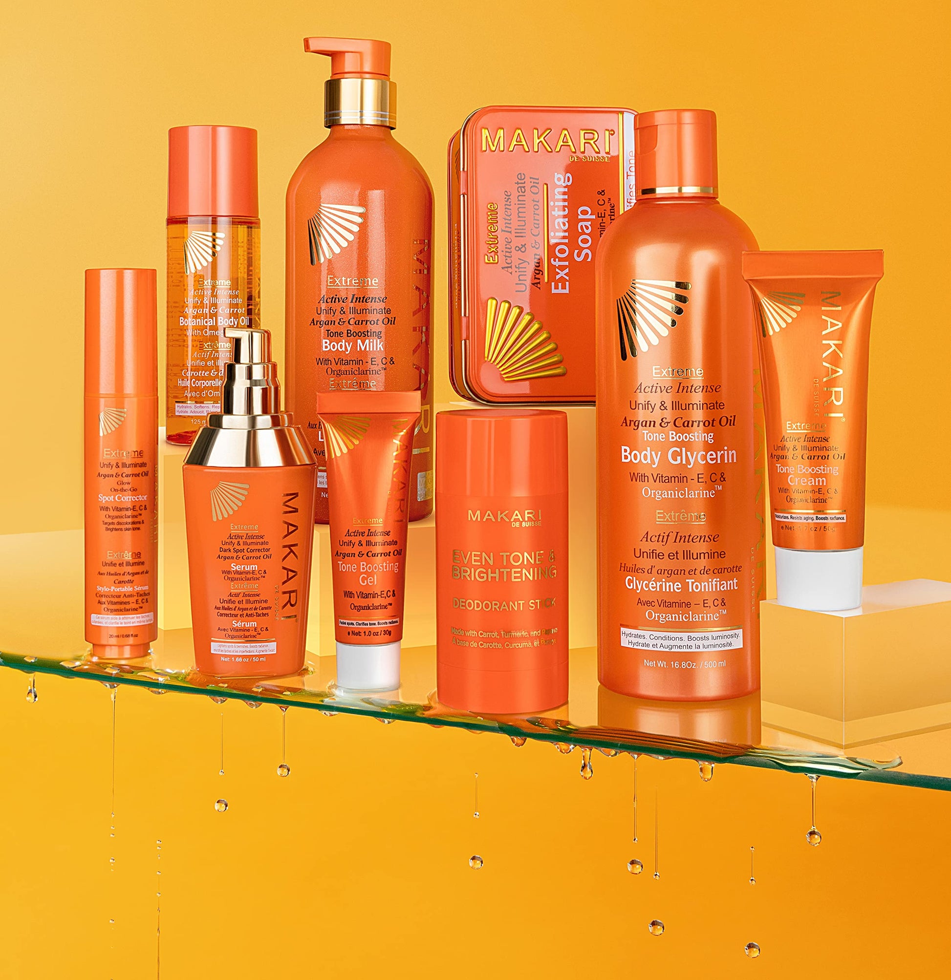 Makari Extreme Botanical Body Oil 4.23 fl. Oz. â€" Moisturizing, Toning & Anti-Aging Body Treatment With Omega 3 & 6, Argan, Carrot & Soybean Oils â€" Hydrating Formula for Wrinkles, Dryness