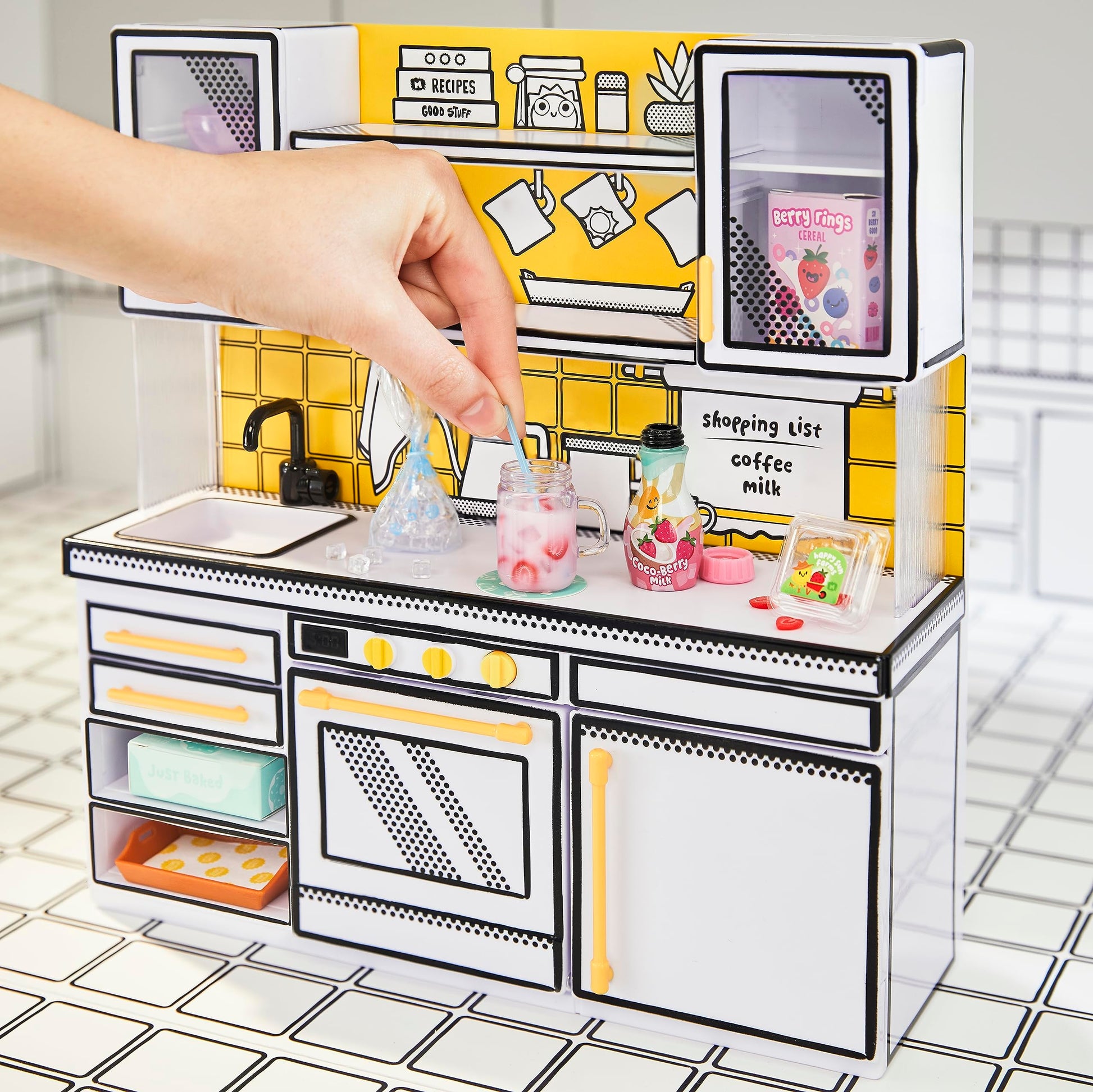Juego de Cocina DIY MGA's Miniverse Mini en Rojo con Luz UV para Niños Mayores de 8 Años