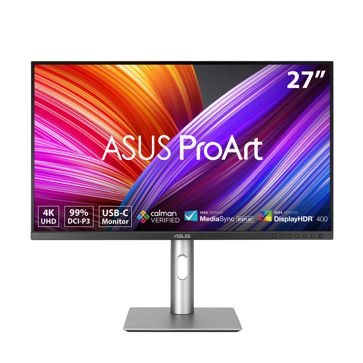 ASUS Monitor Profesional ProArt Display PA279CRV: 27 Pulgadas, IPS, 4K UHD (3840x2160), 99% DCI-P3, 99% Adobe RGB, precisión de Color ΔE < 2, verificado por Calman, USB-C PD 96W, VESA DisplayHDR 400
