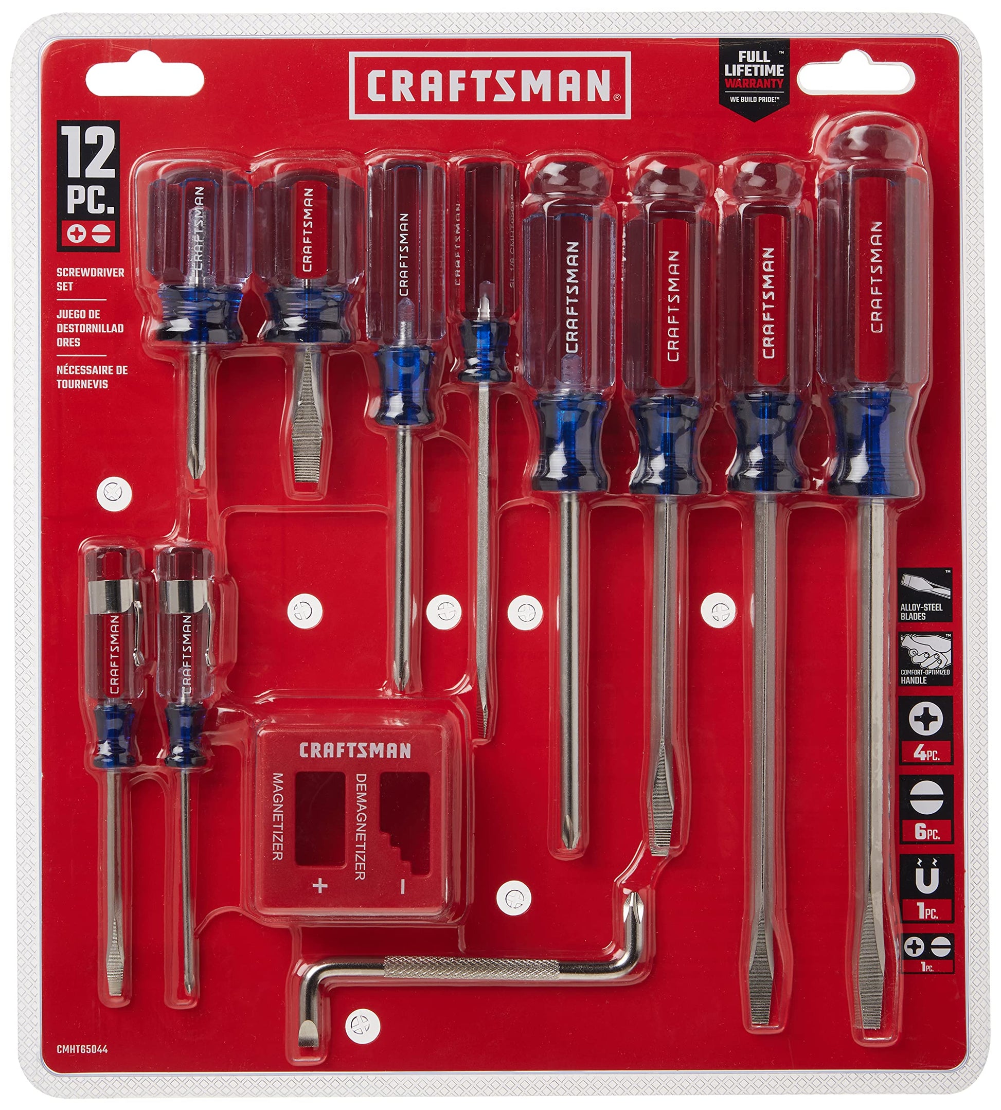 CRAFTSMAN Juego de destornilladores, surtidos, 12 piezas CMHT65044