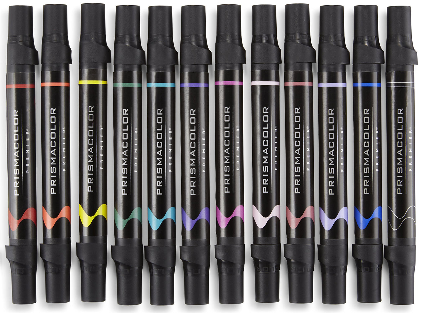 Prismacolor marcadores de arte premier con doble extremos, punta de cepillo y punta fina, set de 72 colores variados (1773303)