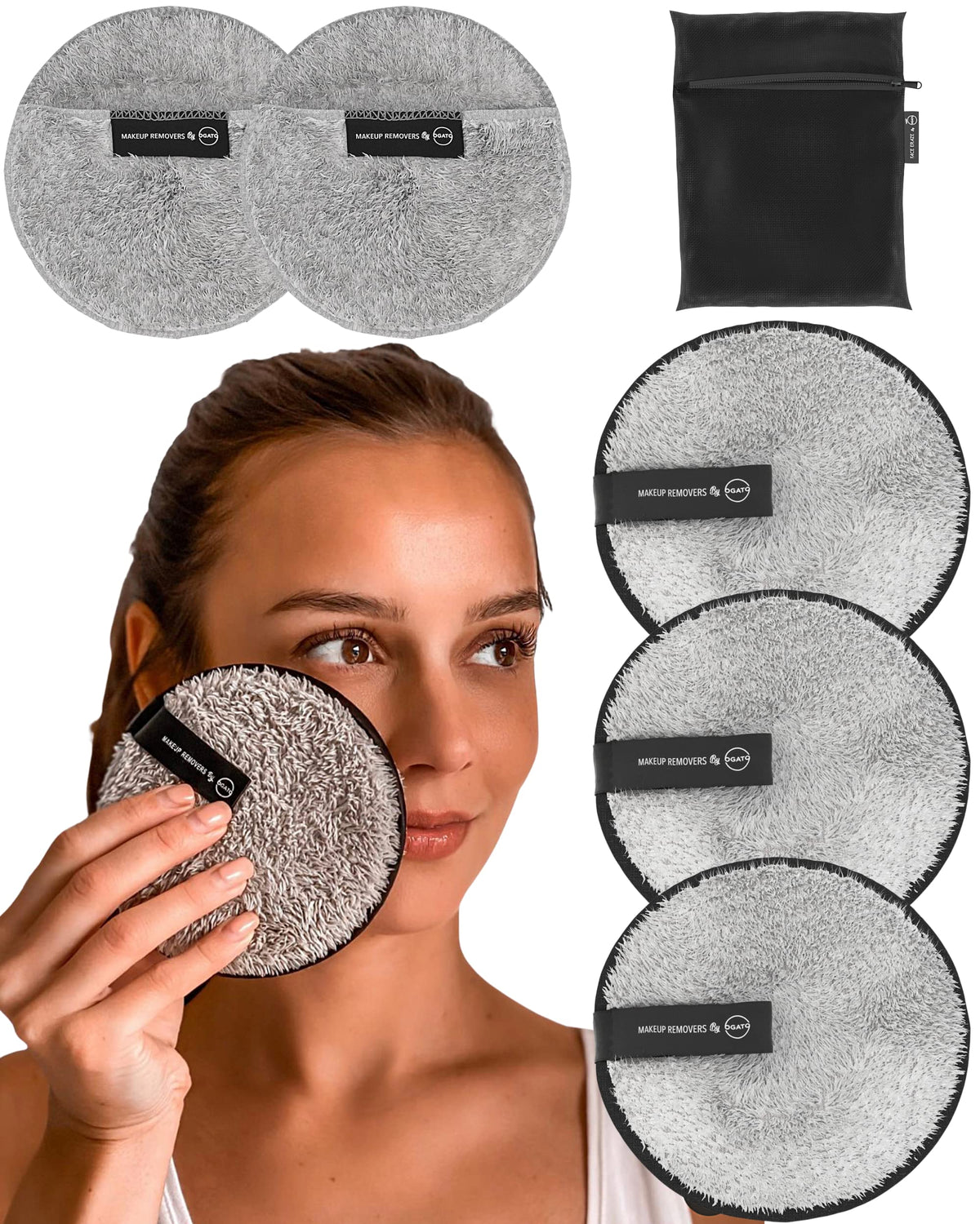 Juego de Almohadillas Ogato Ecológicas para Eliminar Maquillaje para Todas las Pieles