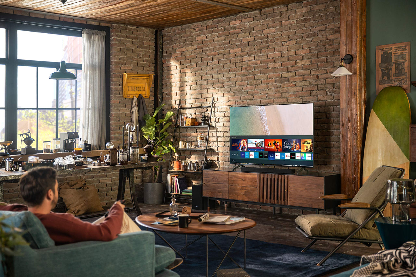 Smart TV Samsung LED 55 Pulgadas 4K UHD HDR PurColor OneRemote Compatible con Alexa y Google Assistant
