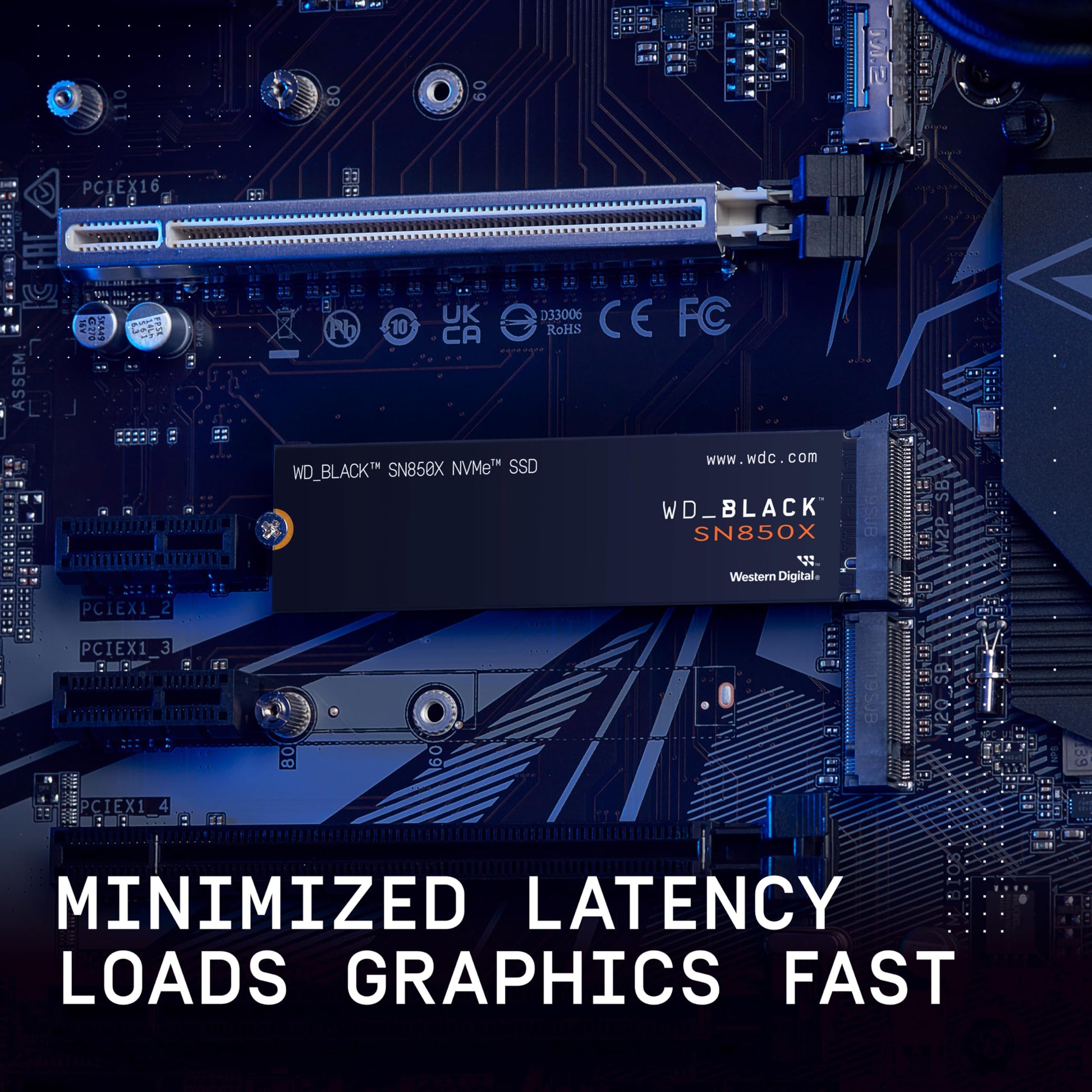 SSD NVMe WD_BLACK SN850X 2 TB Negro con Tecnología PCIe Gen4 y Velocidad para Juegos