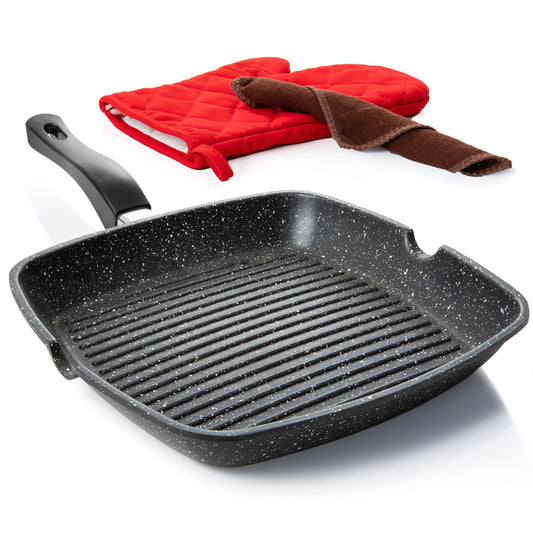 Parrilla de Aluminio Moss & Stone Gris con Picos Vertedores de 11 Pulgadas