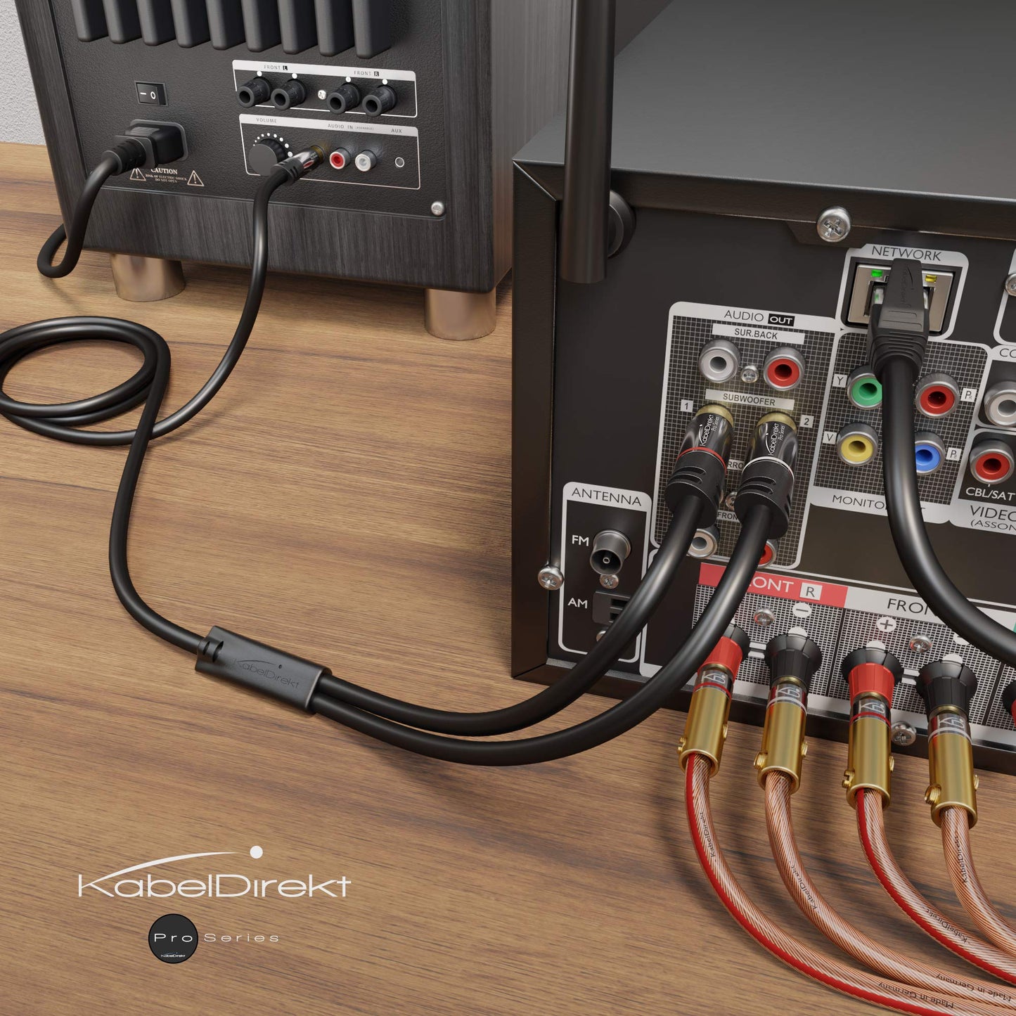KabelDirekt – Cable RCA Coaxial – 1×2 – 15ft/4.5m – serie PRO, 1 a 2
