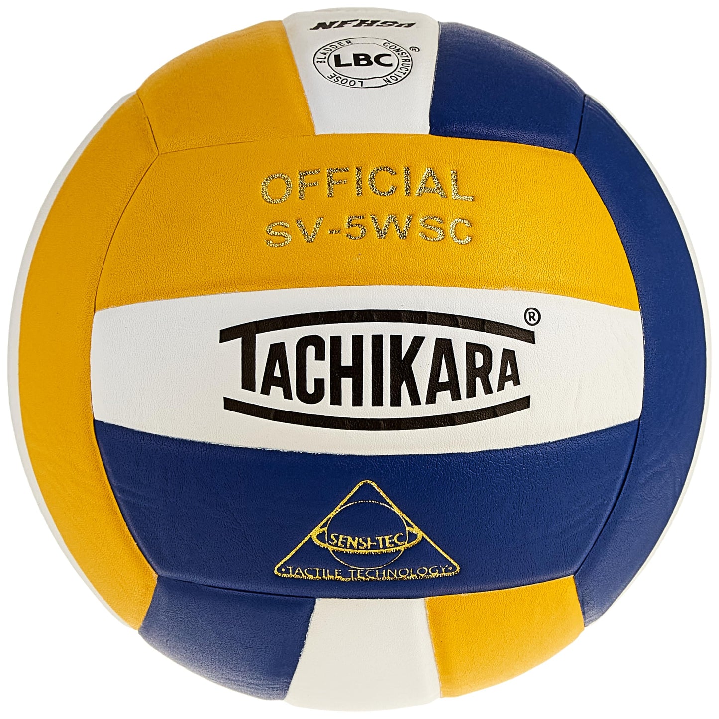Balón de Voleibol Tachikara Blanco Dorado Compuesto Alto Rendimiento Oficial