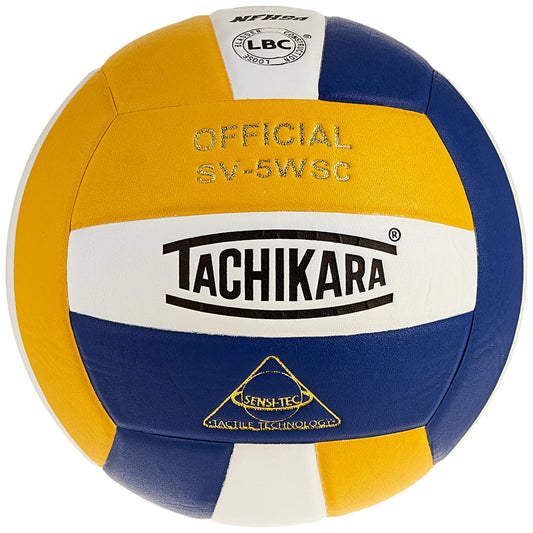 Balón de Voleibol Tachikara Blanco Dorado Compuesto Alto Rendimiento Oficial