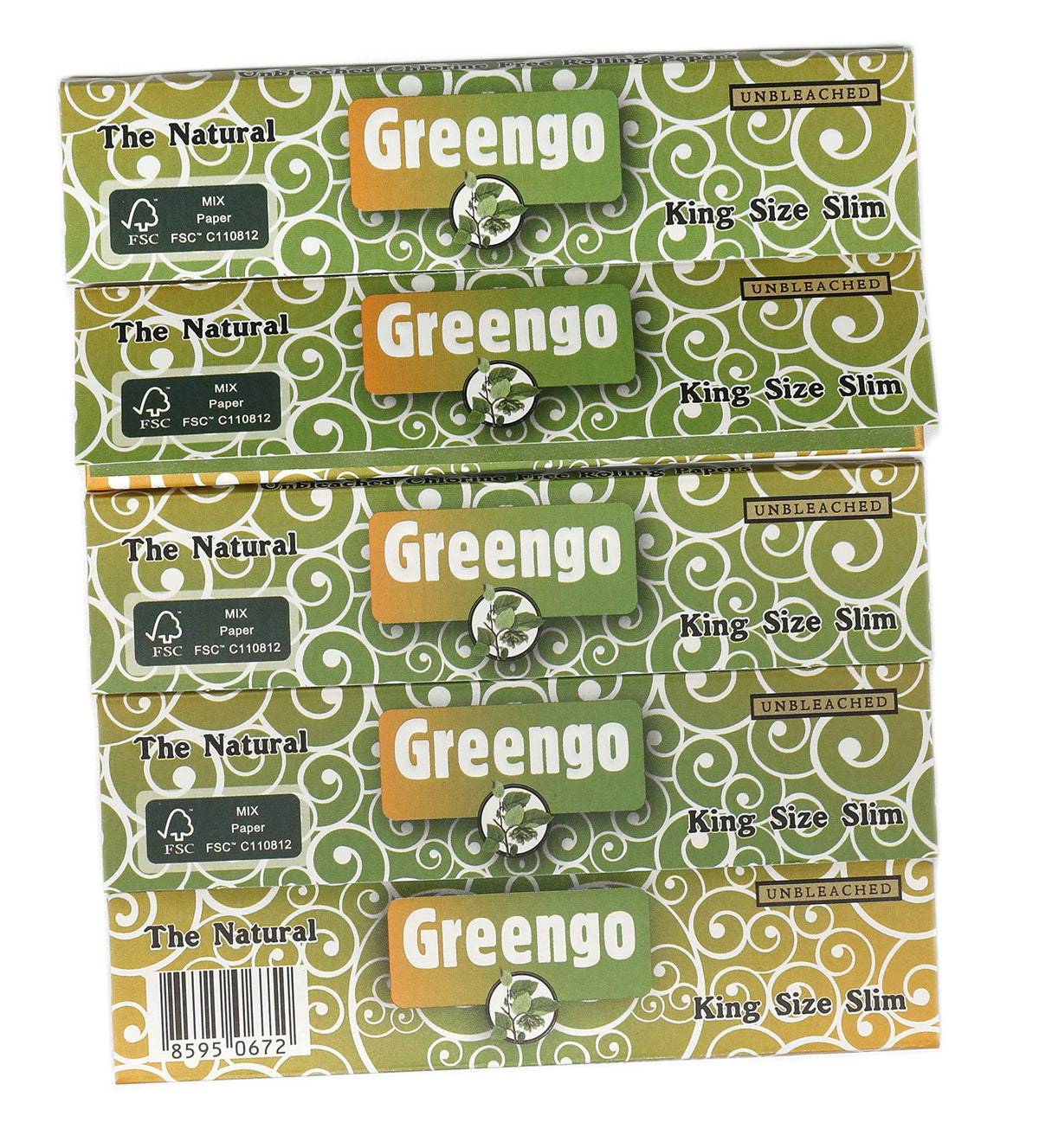 Papel de Fumar Greengo King Slim Natural 100% 14 g/m2 Sin Cloro