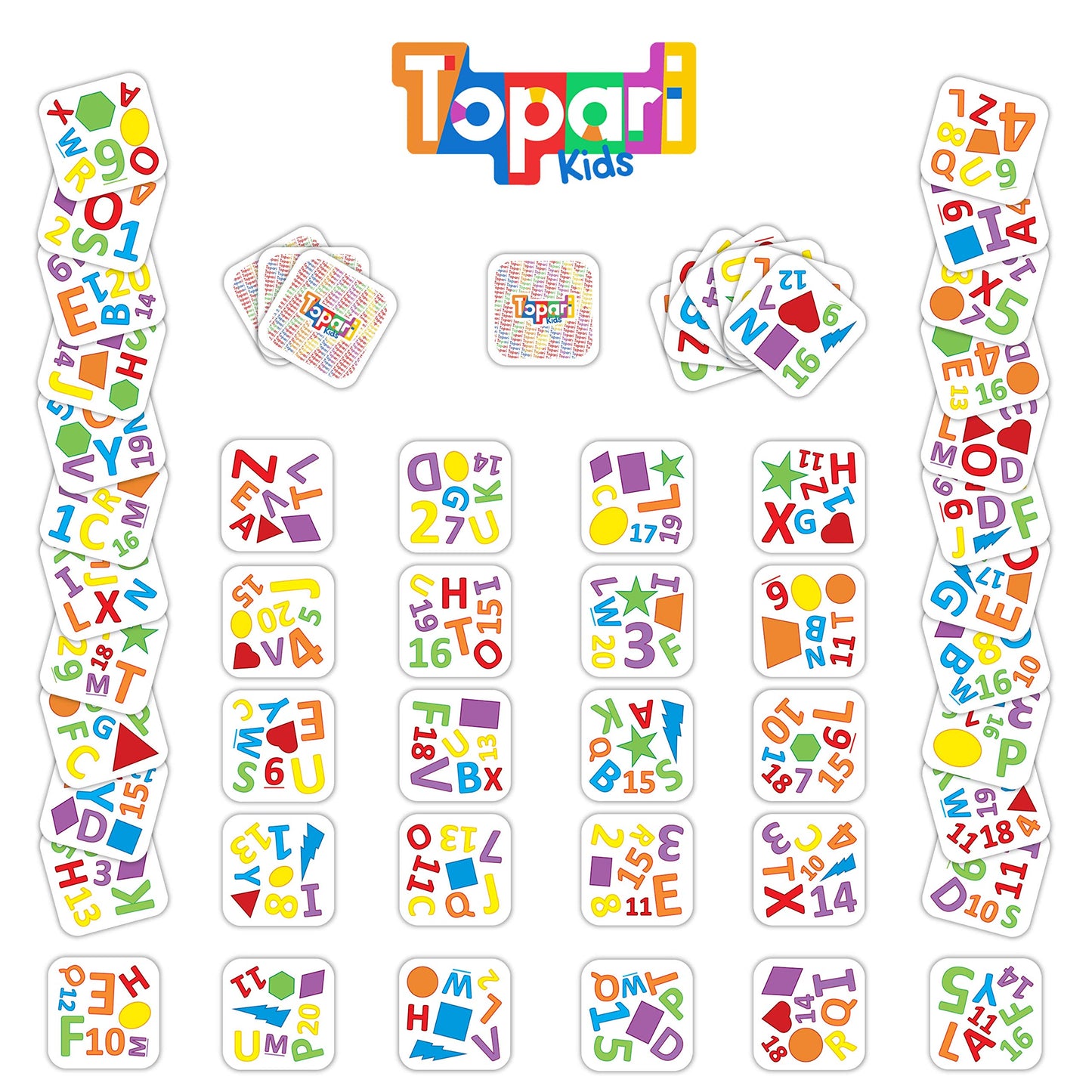 Juego de Cartas Topari Totte Siempre Coincide Una Figura 10 Formas de Jugar para Niños