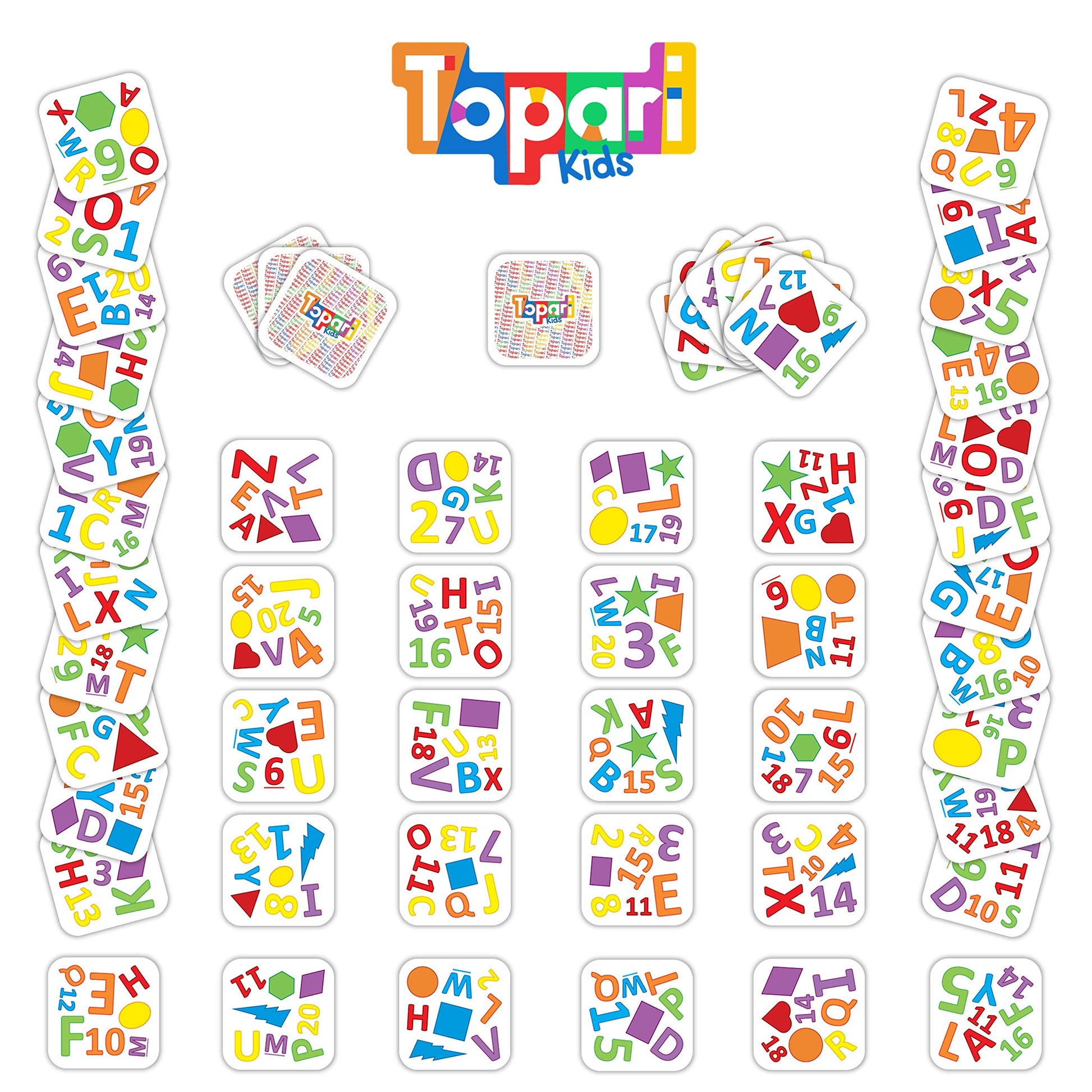 Juego de Cartas Topari Totte Siempre Coincide Una Figura 10 Formas de Jugar para Niños
