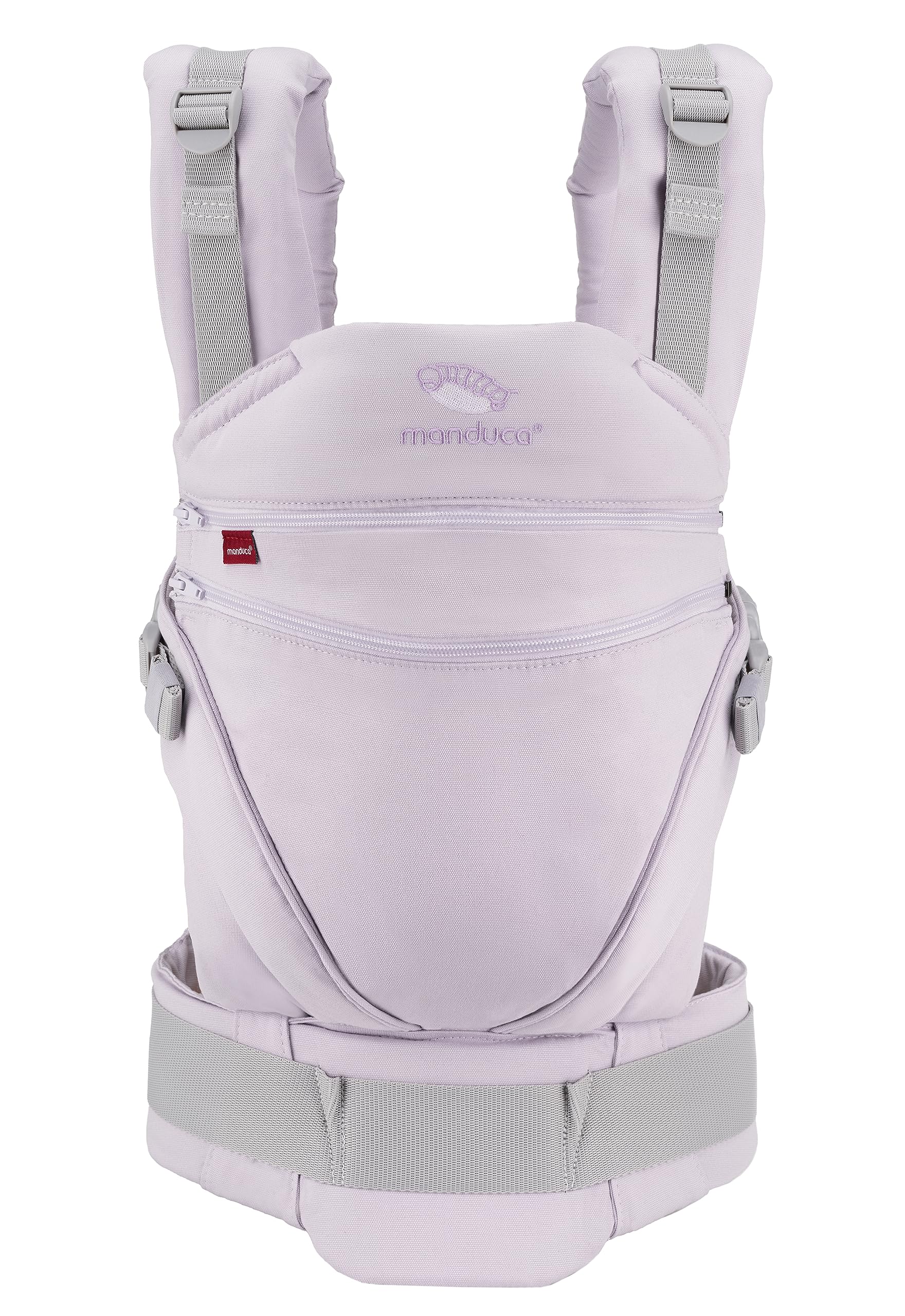 Manduca XT, portabebés con asiento ajustable, 3 posiciones de transporte (delantero, cadera y espalda), algodón orgánico, crece con tu bebé (3,5-20 kg), Monochrome Lavender, XT Cotton
